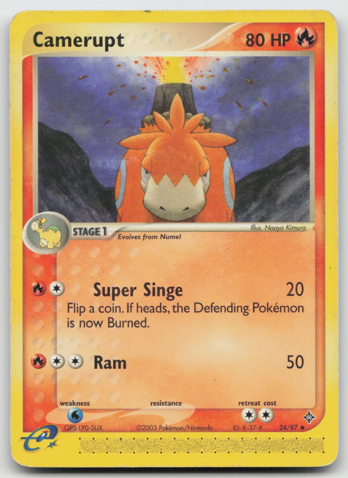 Camerupt Uncommon Normal Dragon 24/97 DMG