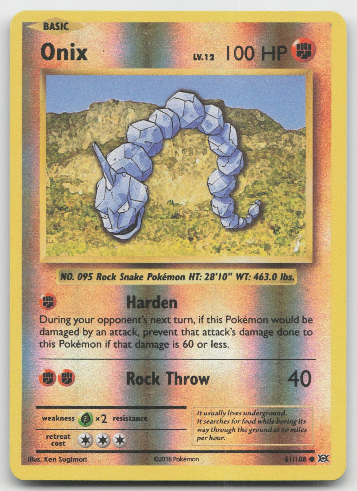 Onix Reverse Holo Common XY - Evolutions 61/108 VLP