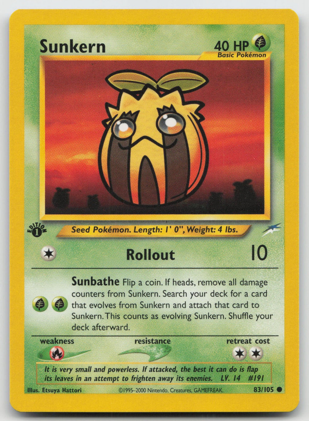 Sunkern Common 1st Edition Neo Destiny 83/105 NM