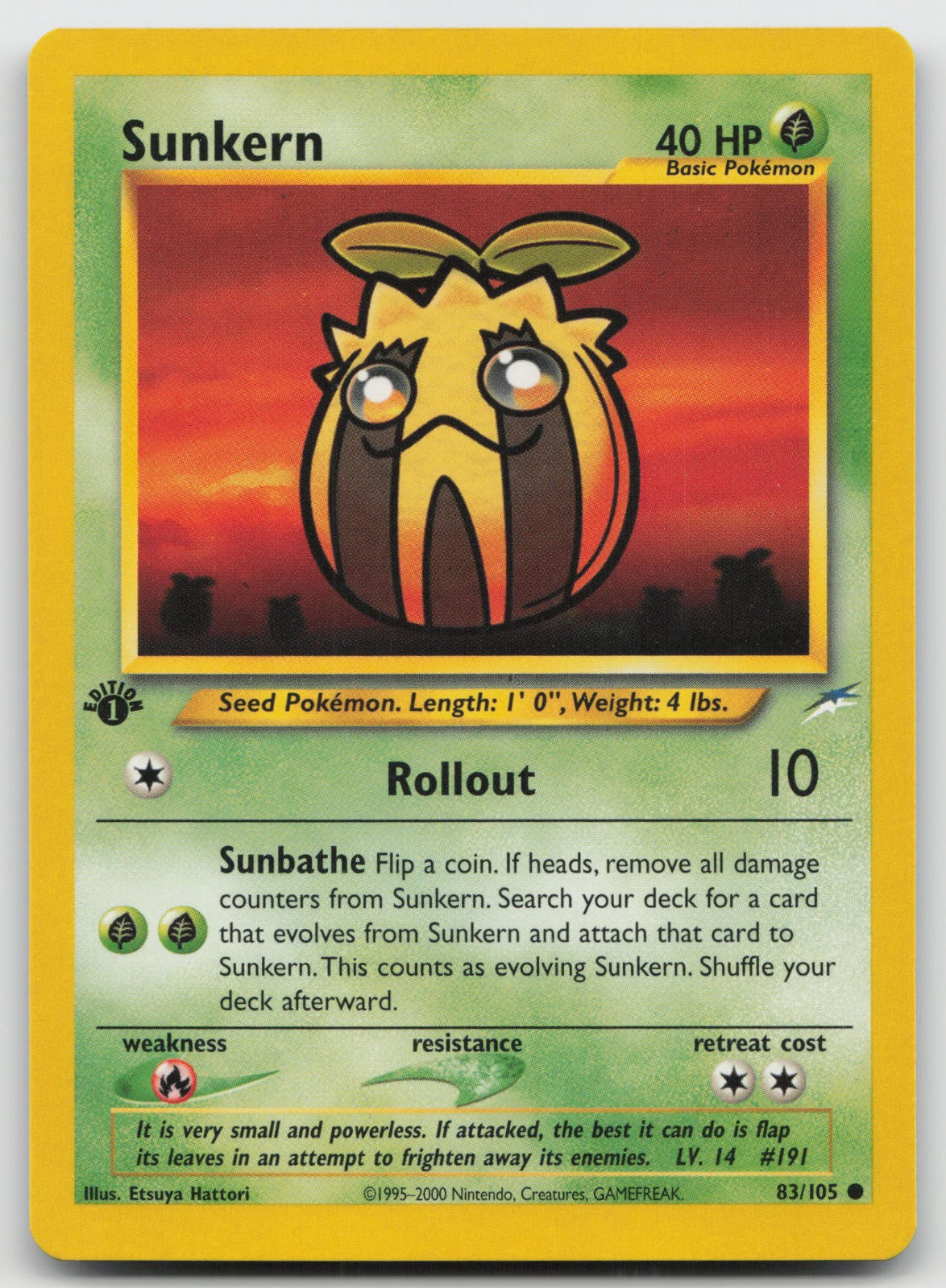 Sunkern Common 1st Edition Neo Destiny 83/105 NM