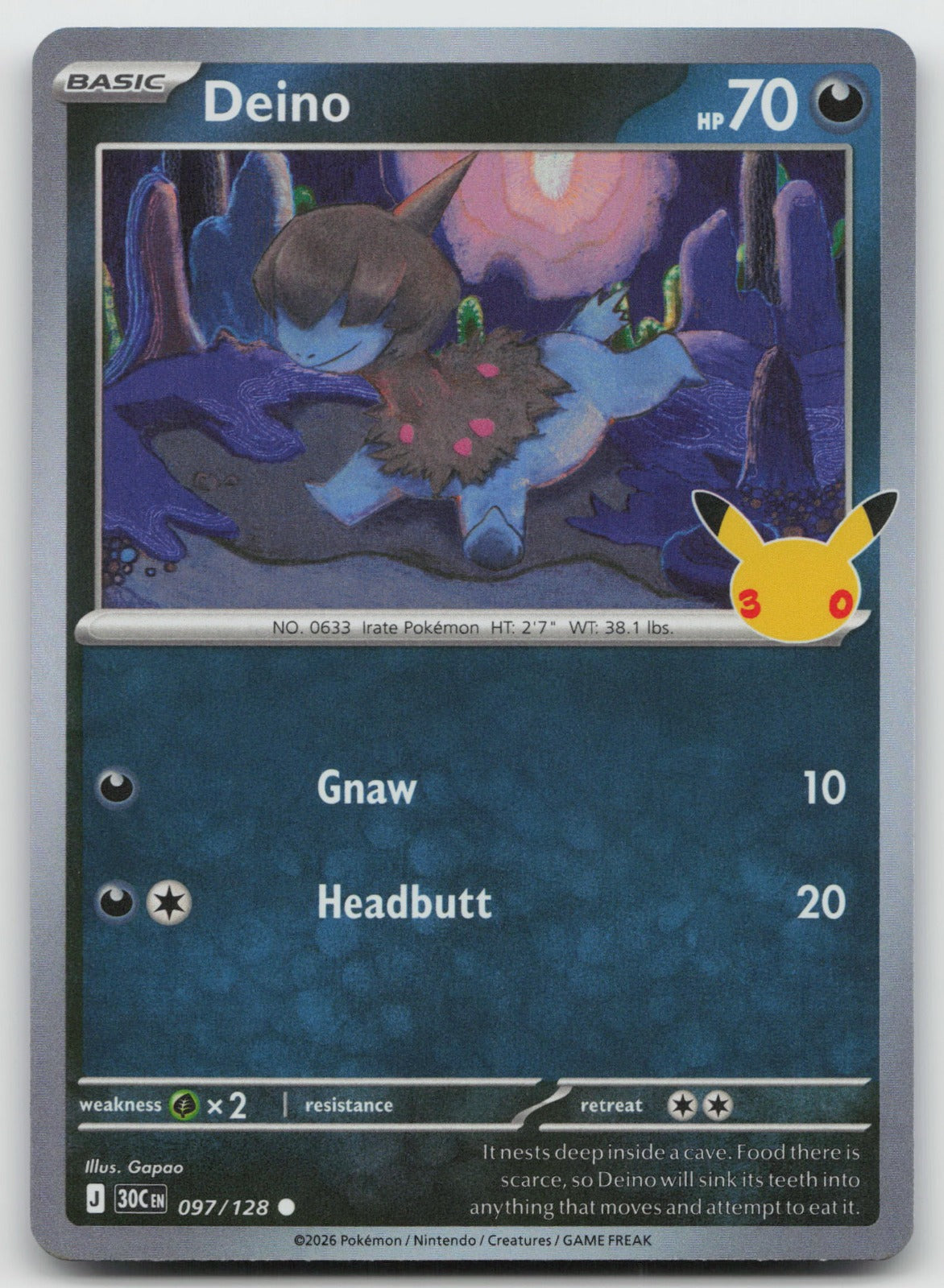 Deino Holo Common ME: 30th Celebration 097/128 NM