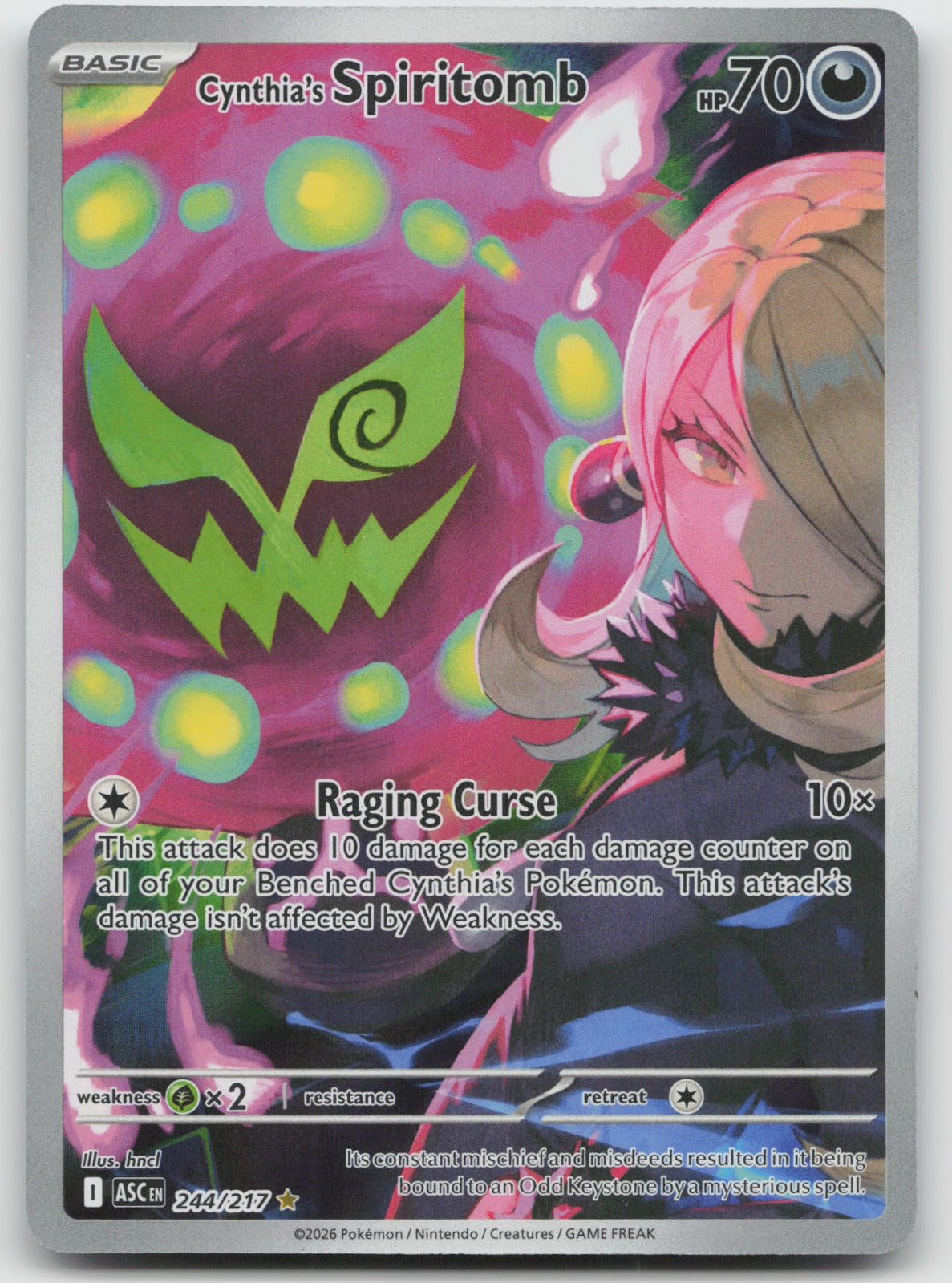 Cynthia's Spiritomb Illustration Rare Holo ME: Ascended Heroes 244/217 NM