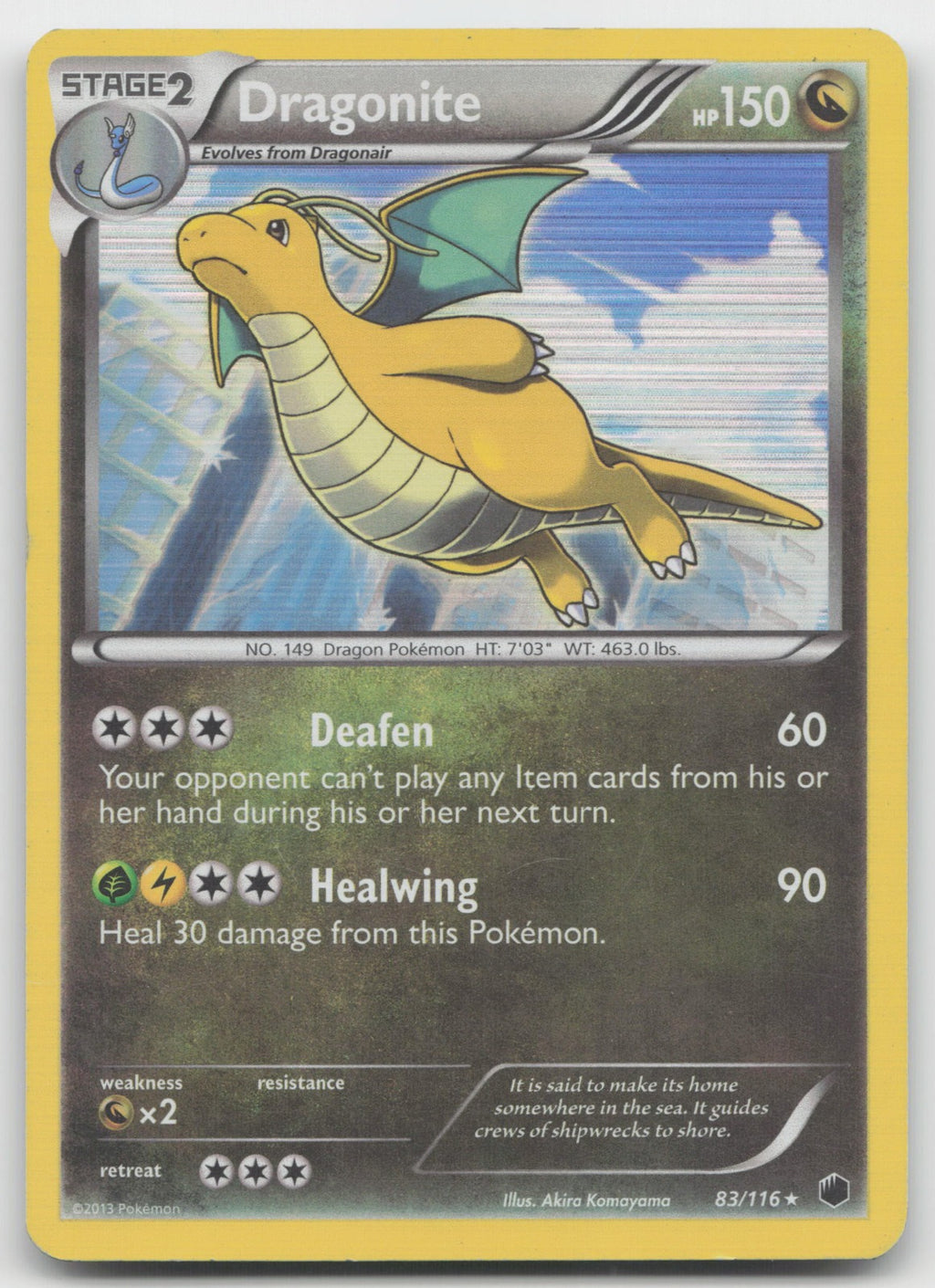 Dragonite Holo Rare Plasma Freeze 83/116 HP