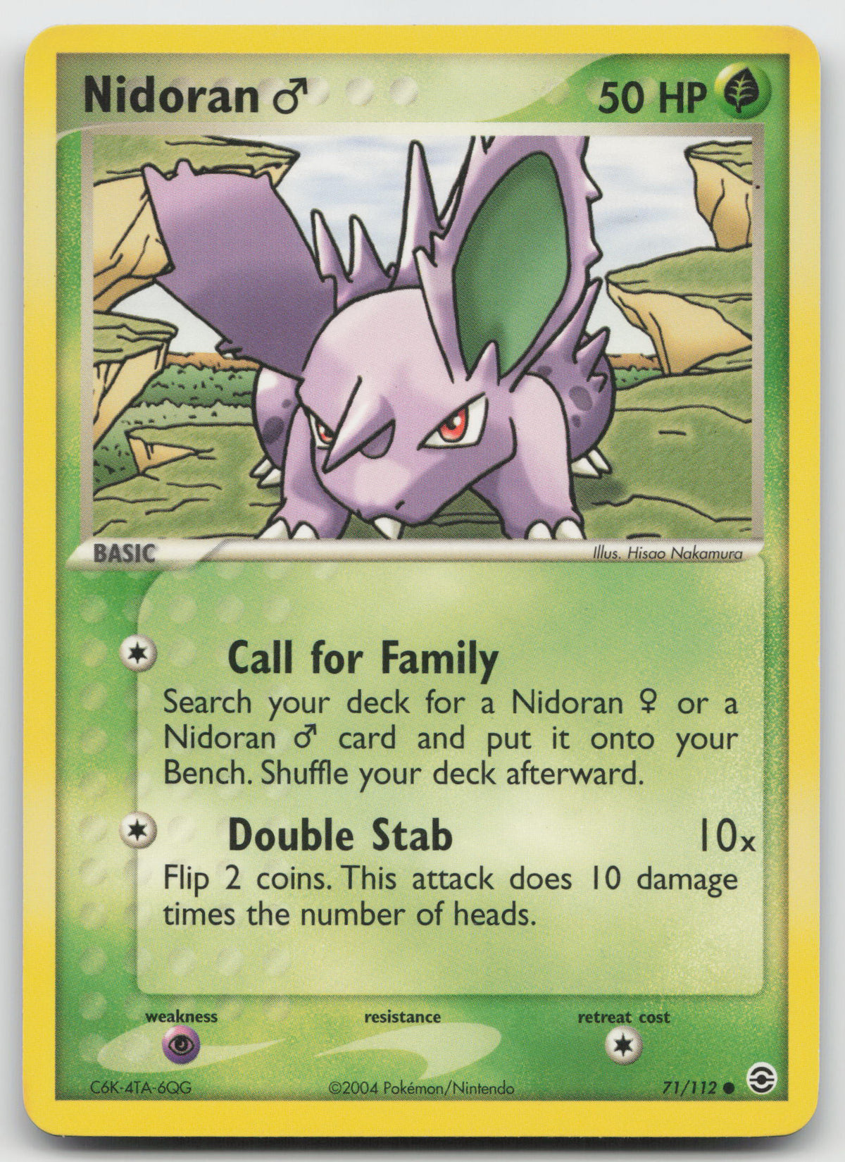 Nidoran M Common Normal FireRed & LeafGreen 71/112 LP