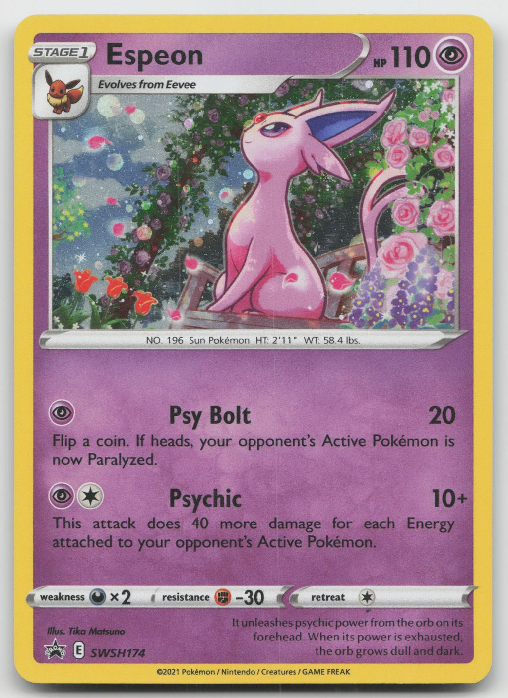Espeon Holo SWSH: Sword & Shield Promo Cards SWSH174 NM