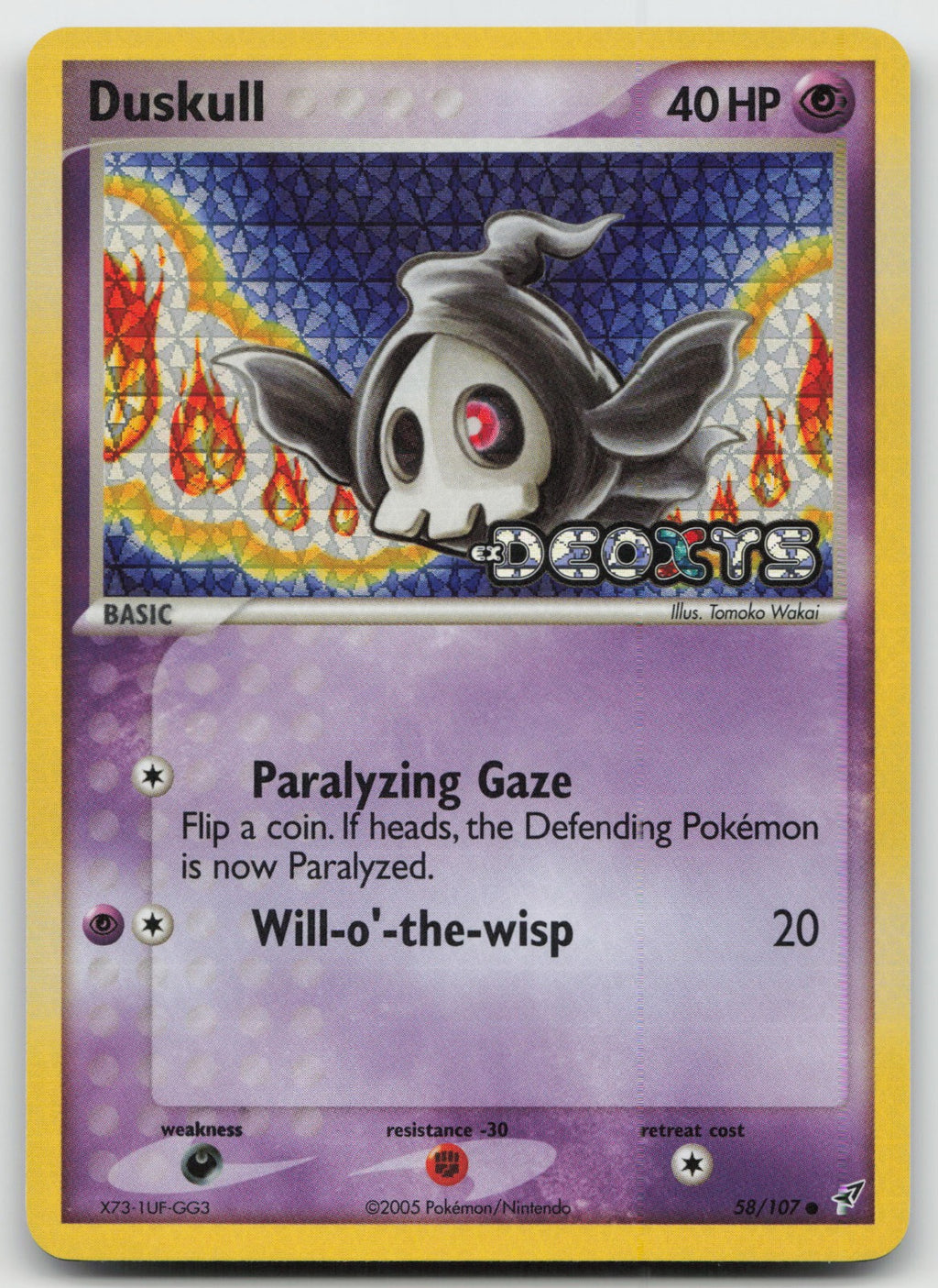 Duskull Common Reverse Holo Deoxys 58/107 NM/VLP
