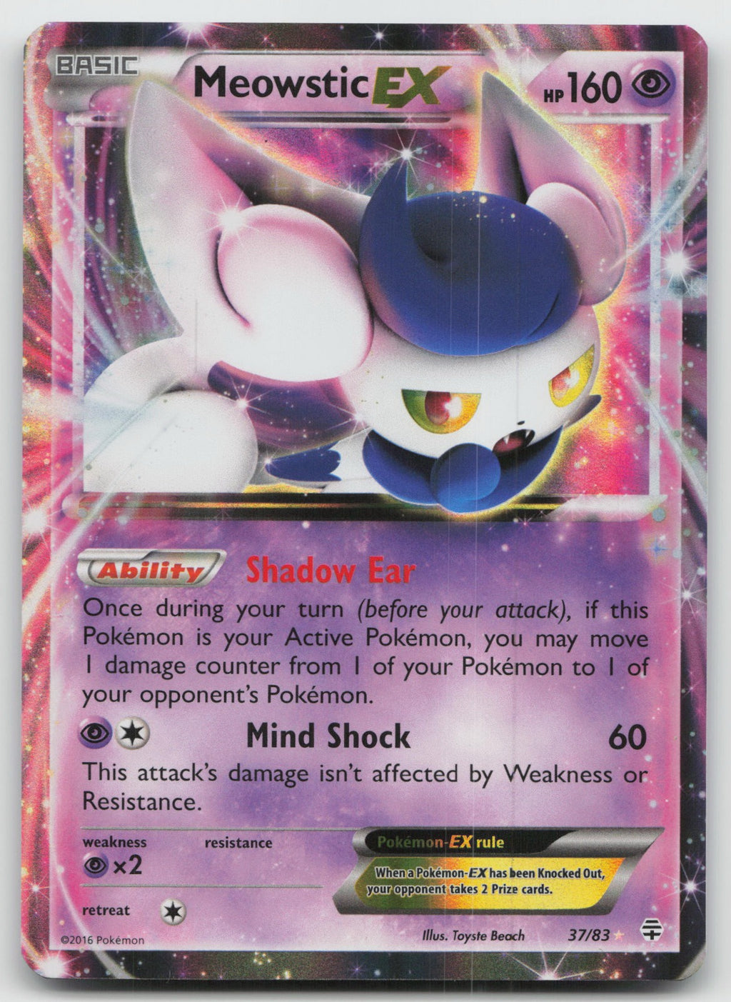 Meowstic EX Ultra Rare Generations 37/83 LP
