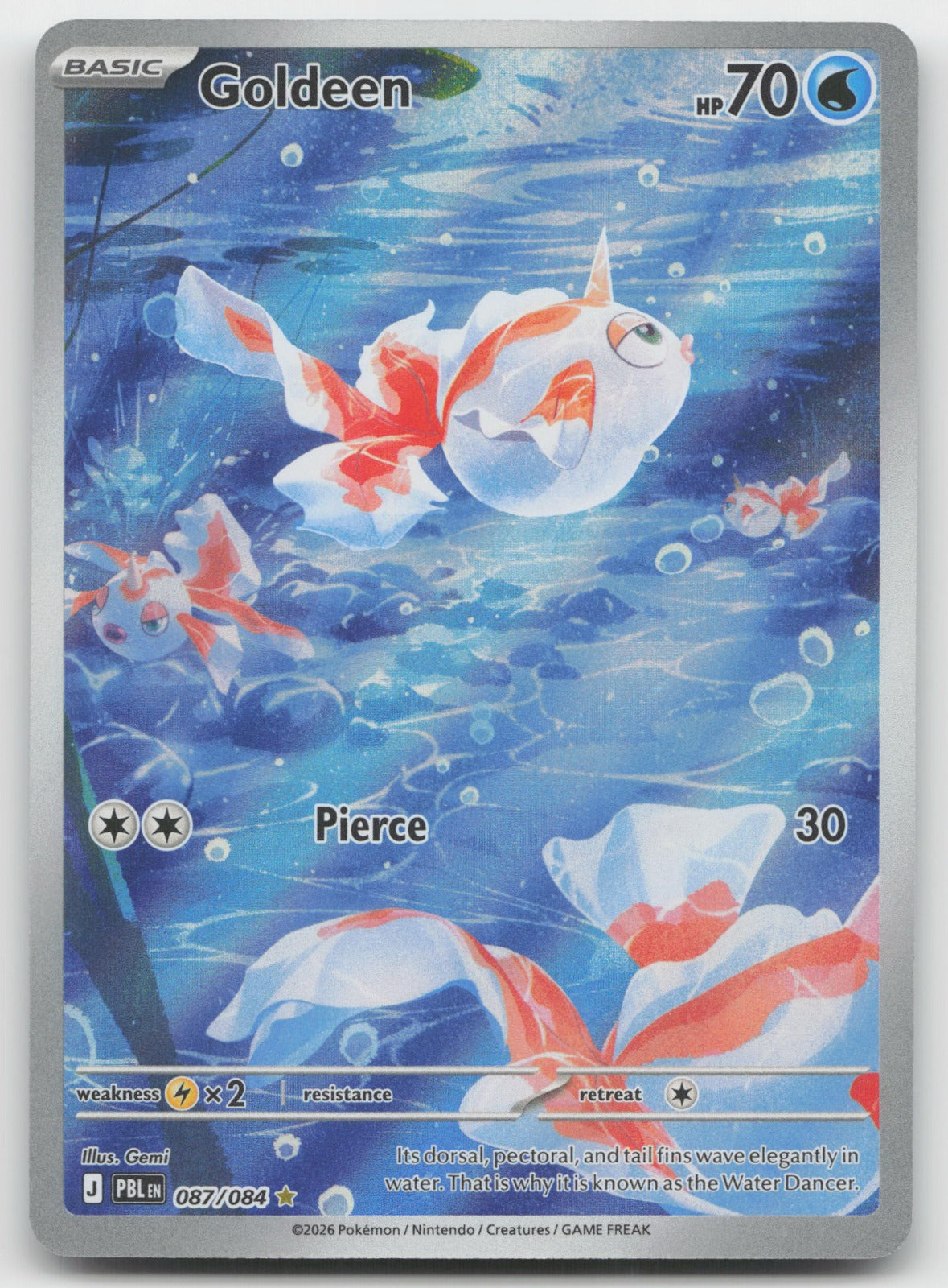 Goldeen Holo Illustration Rare ME05: Pitch Black 087/084 NM