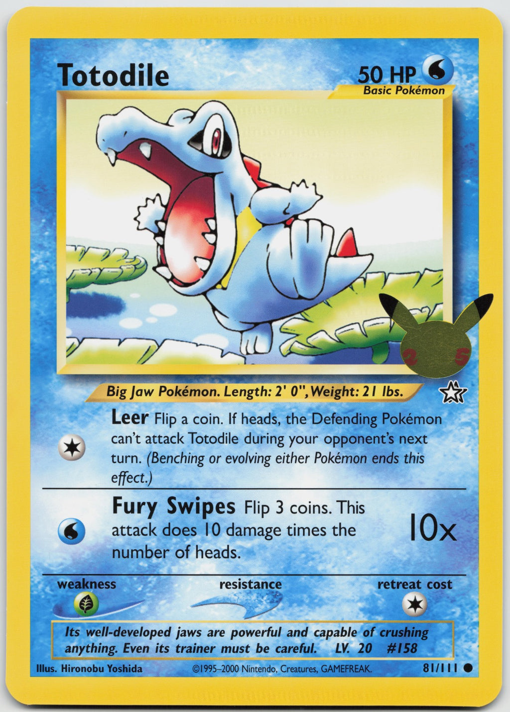 Totodile Promo First Partner Pack JUMBO 81/111 LP