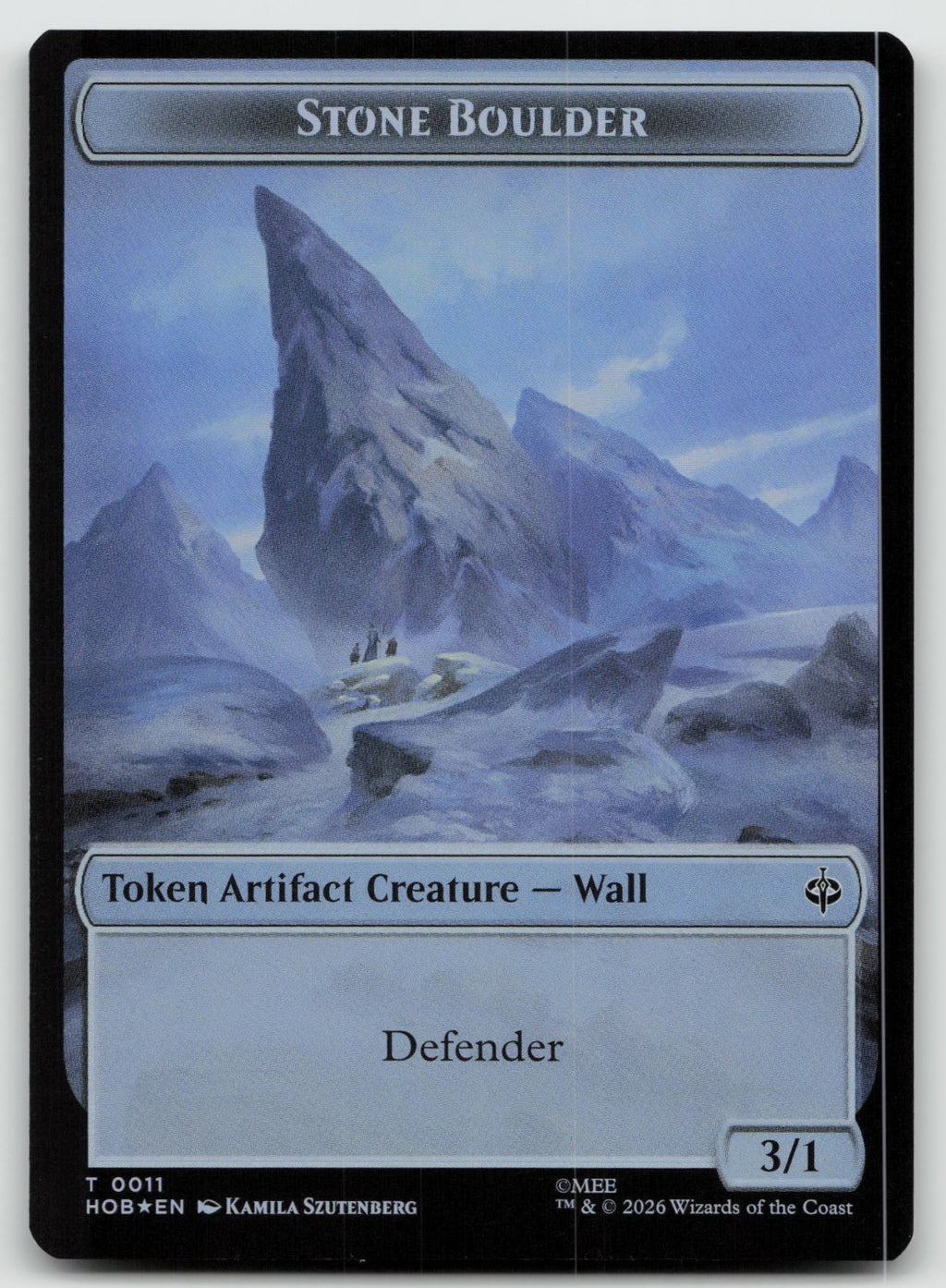 Stone Boulder // Dragon Double-Sided Token T Foil The Hobbit 11 // 5 NM