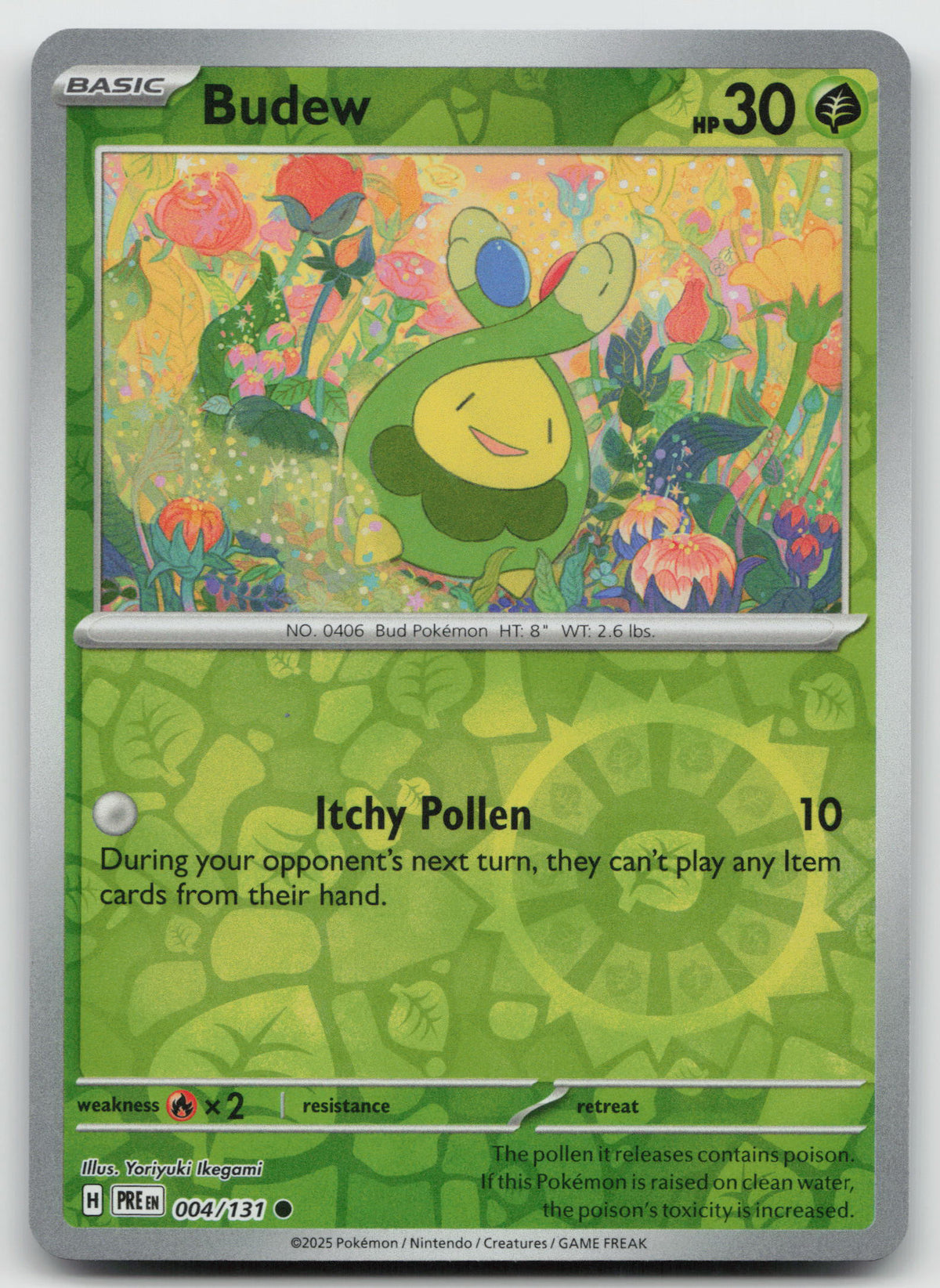 Budew Common Reverse Holo SV: Prismatic Evolutions 004/131 NM