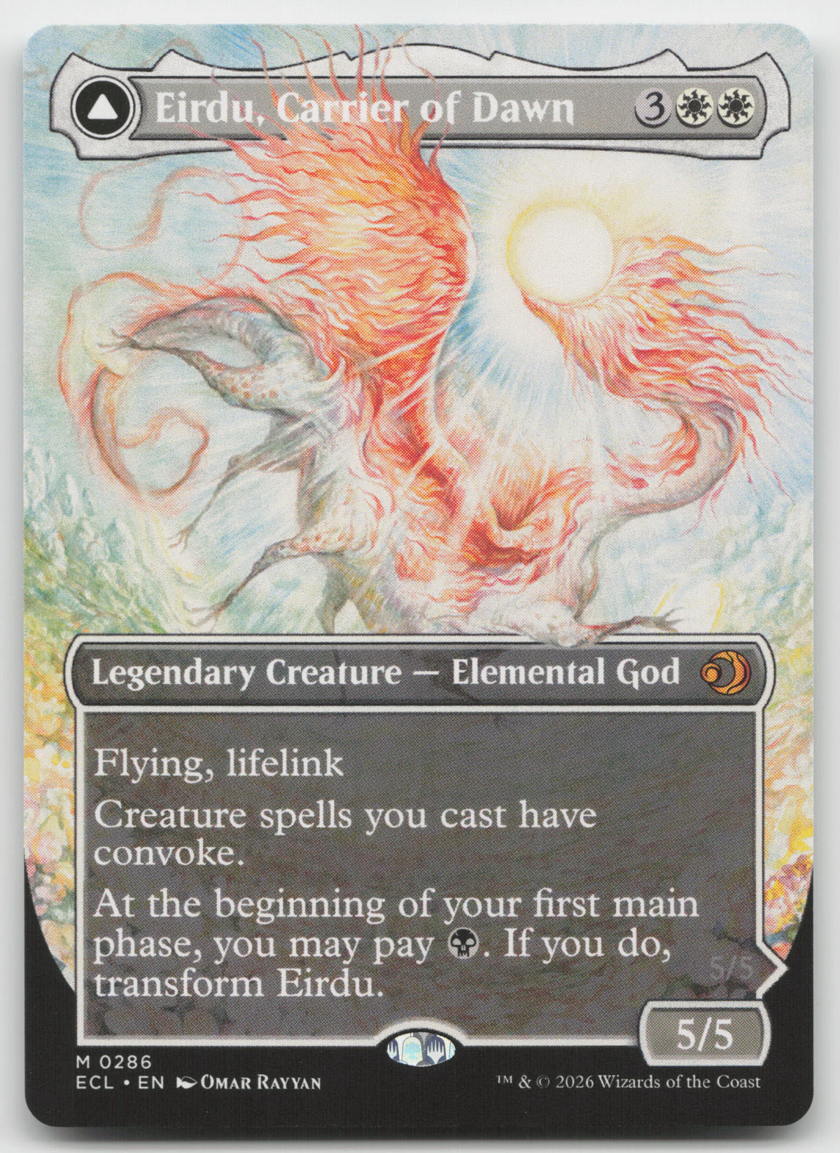 Eirdu, Carrier of Dawn (Borderless) M Normal Lorwyn Eclipsed 286 NM