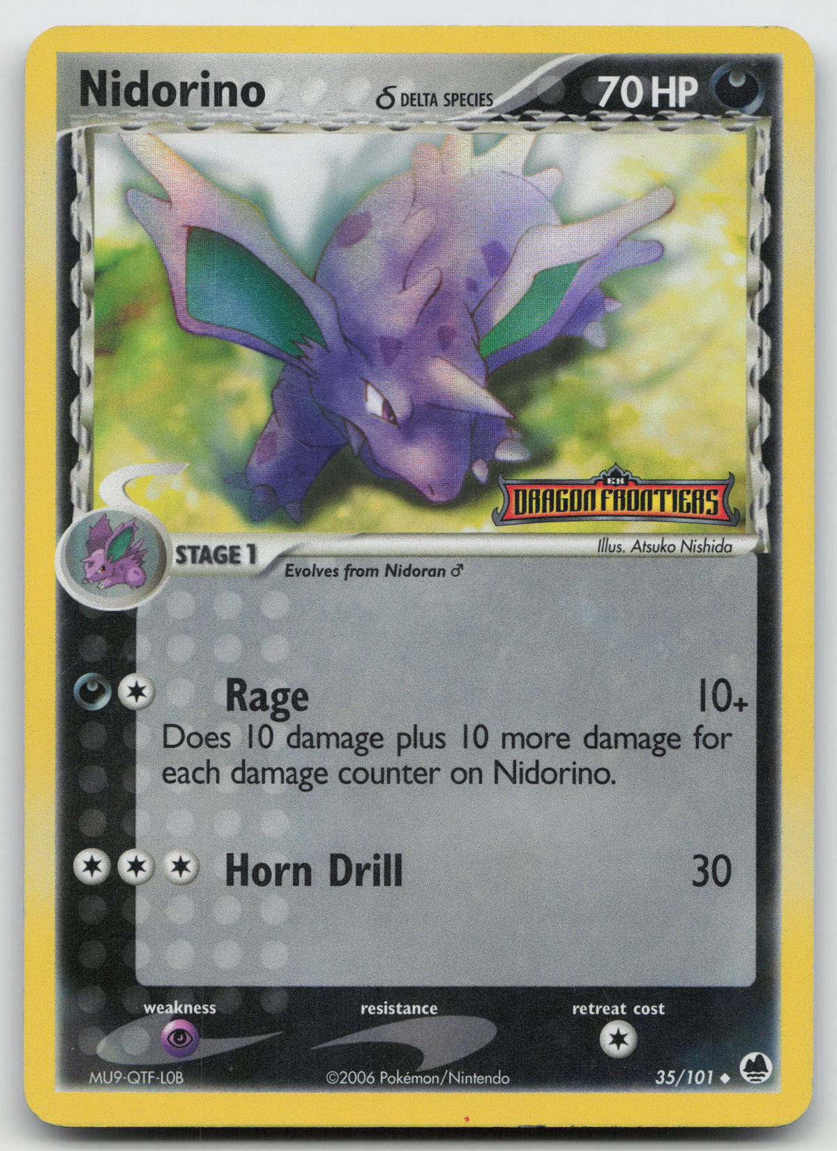 Nidorino (Delta Species) Uncommon Reverse Holo Dragon Frontiers 35/101 MP