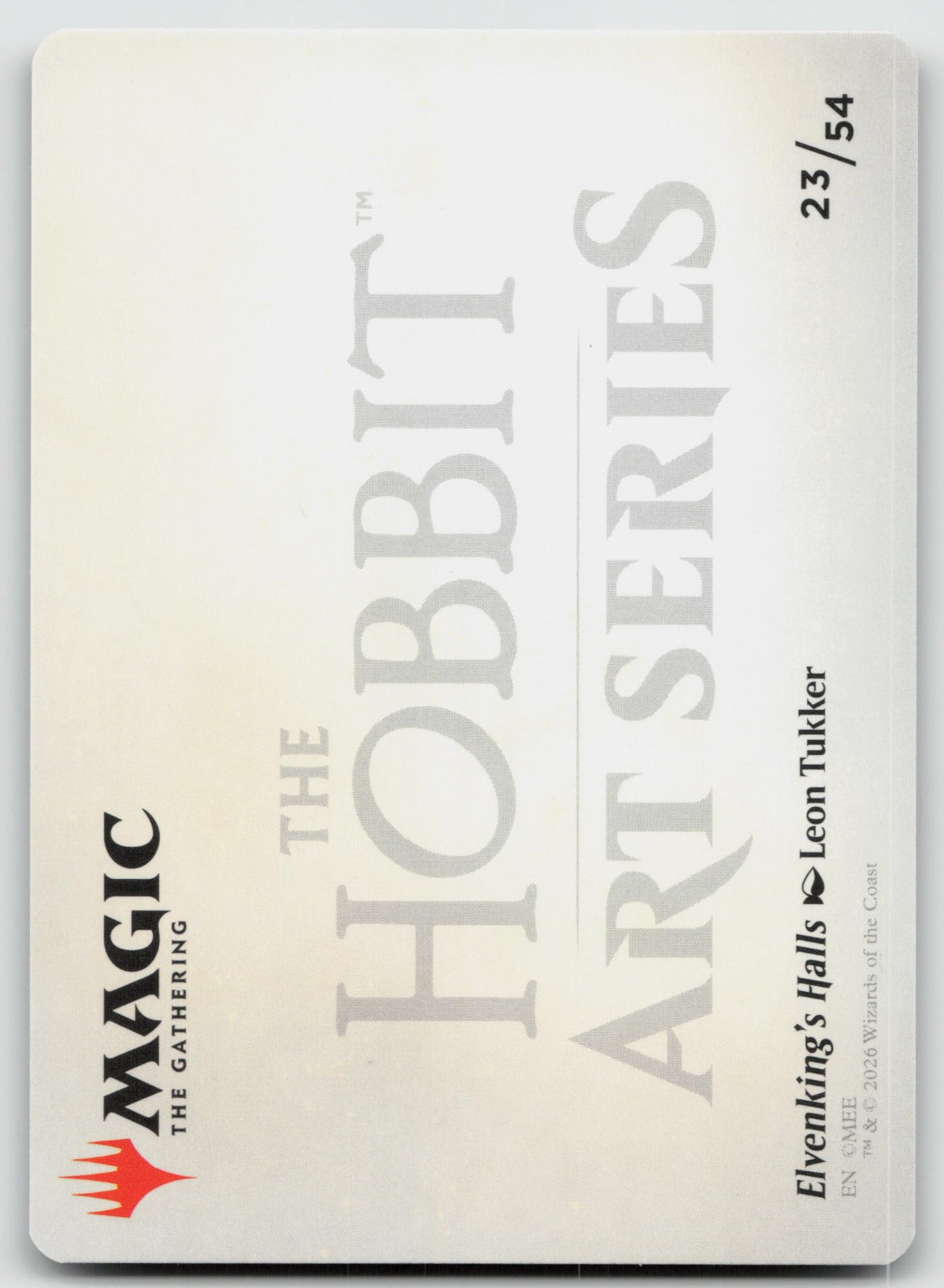 Elvenking's Halls Art Card S Art Series: The Hobbit 23 NM