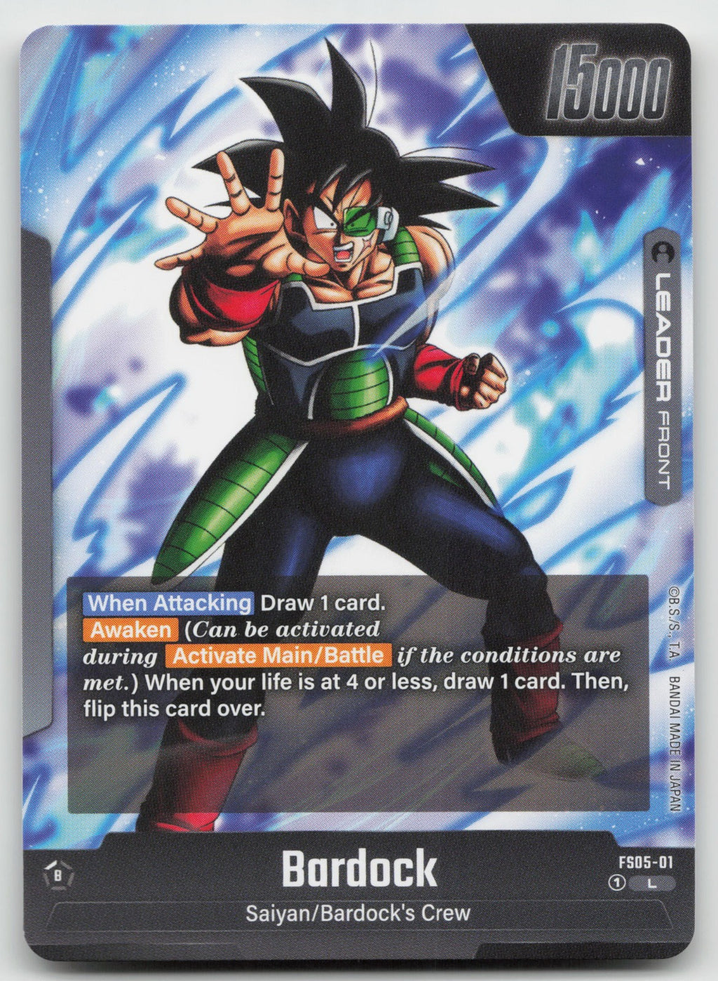 Bardock - Leader Holo Starter Deck 5: Bardock FS05-01 NM
