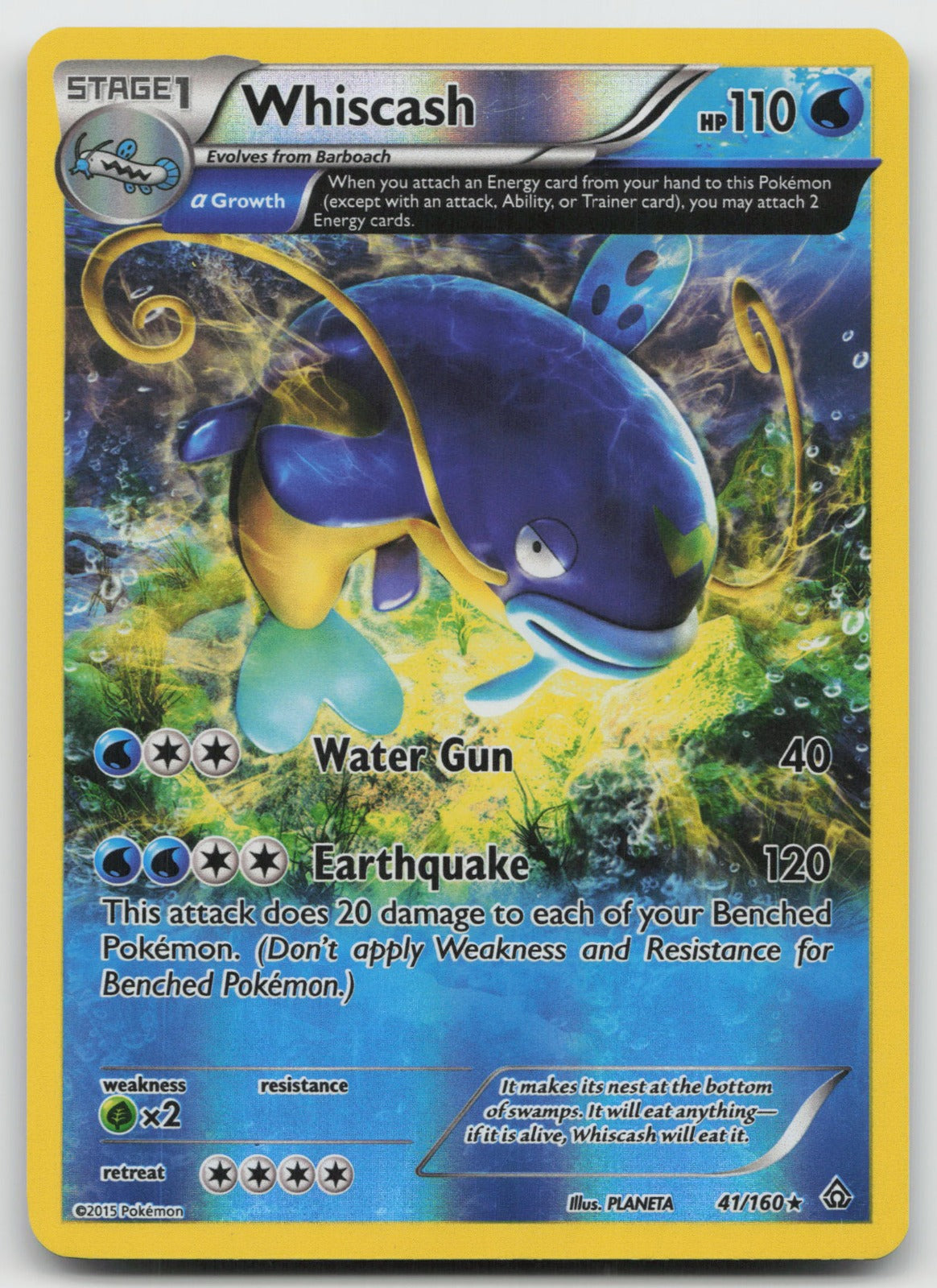 Whiscash (Alpha) Rare Reverse Holo XY - Primal Clash 41/160 LP