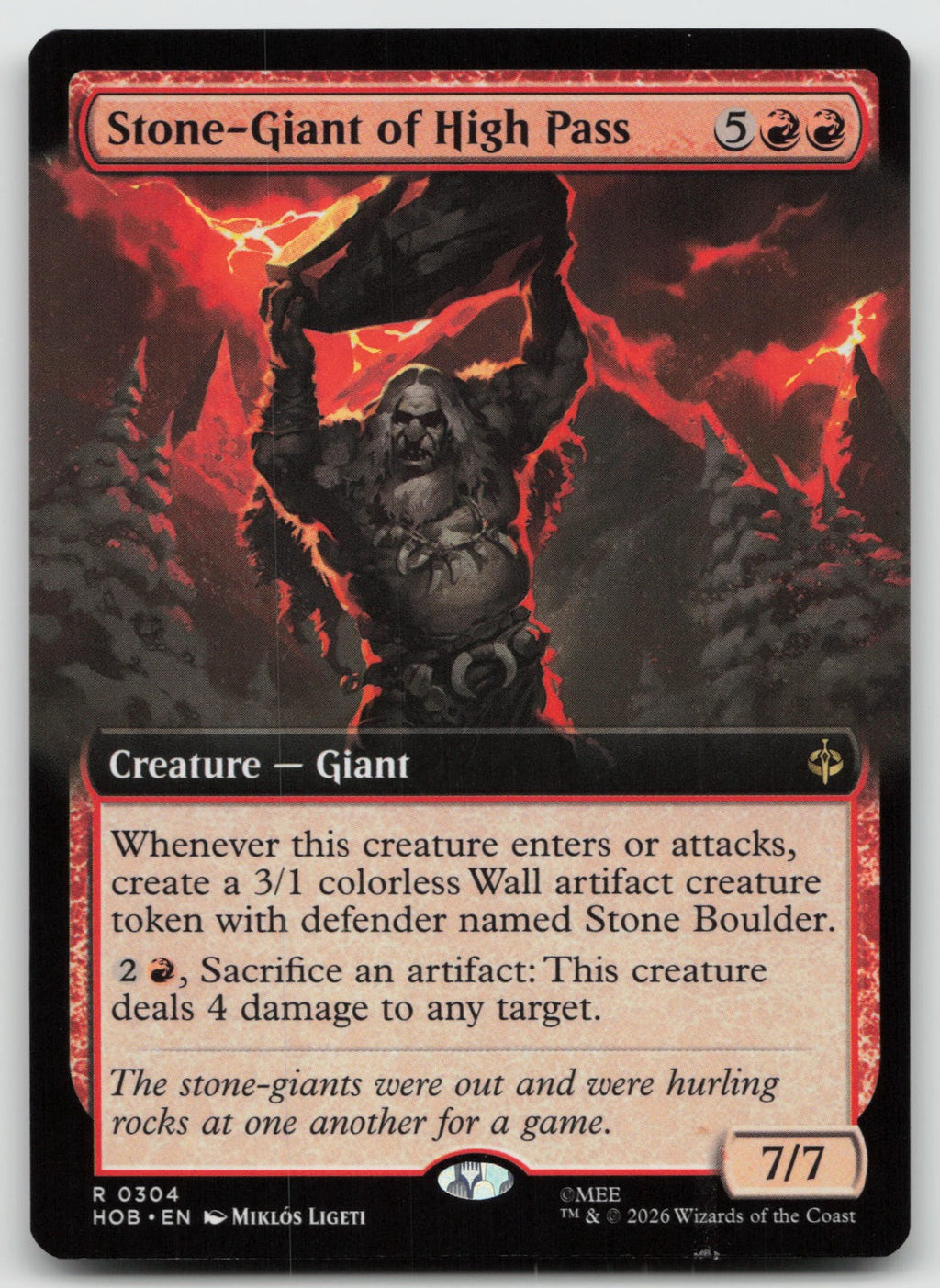 Stone-Giant of High Pass (Extended Art) R The Hobbit 304 NM