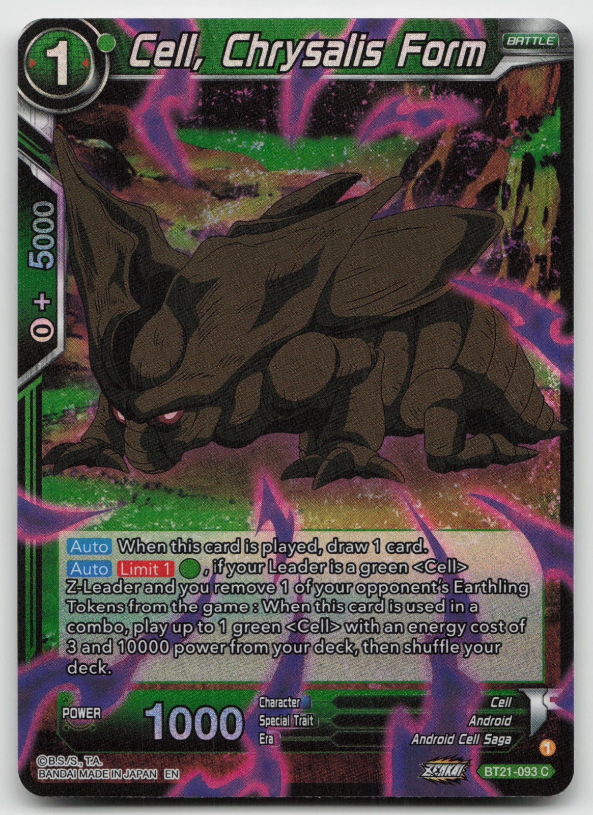 Cell, Chrysalis Form Common Foil Wild Resurgence BT21-093 NM