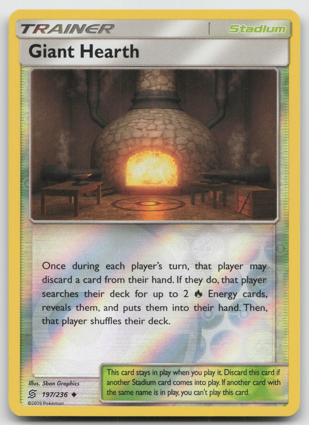 Giant Hearth Reverse Holo Uncommon SM - Unified Minds 197/236 NM