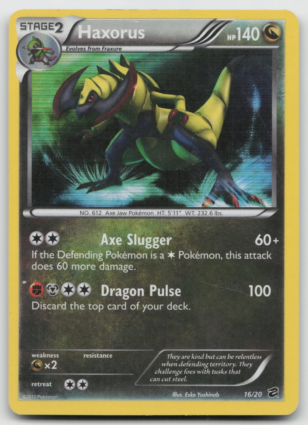 Haxorus Holo Rare Dragon Vault 16/20 HP