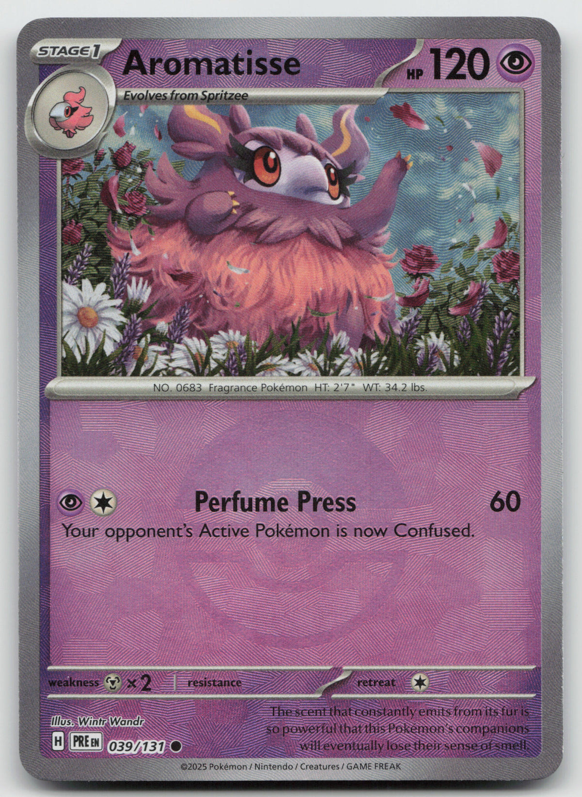 Aromatisse (Poke Ball Pattern) Common Holo SV: Prismatic Evolutions 039/131 NM
