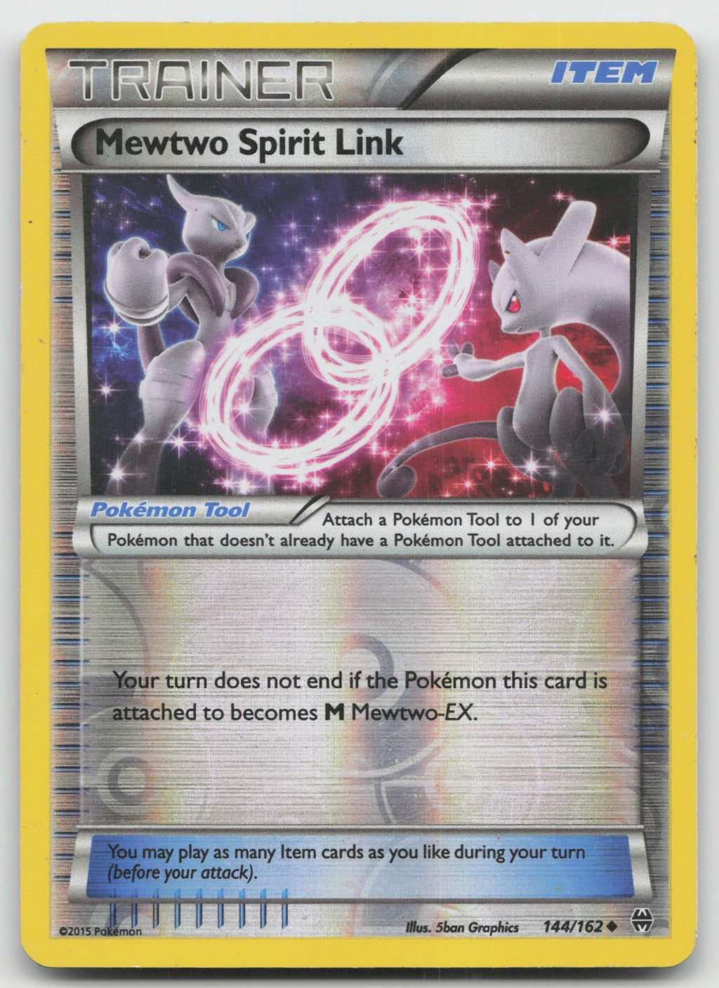 Mewtwo Spirit Link Uncommon Reverse Holo XY - BREAKthrough 144/162 HP