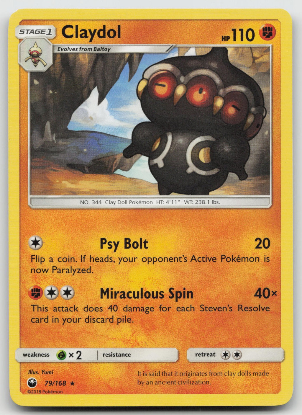 Claydol Rare SM - Celestial Storm 79/168 NM