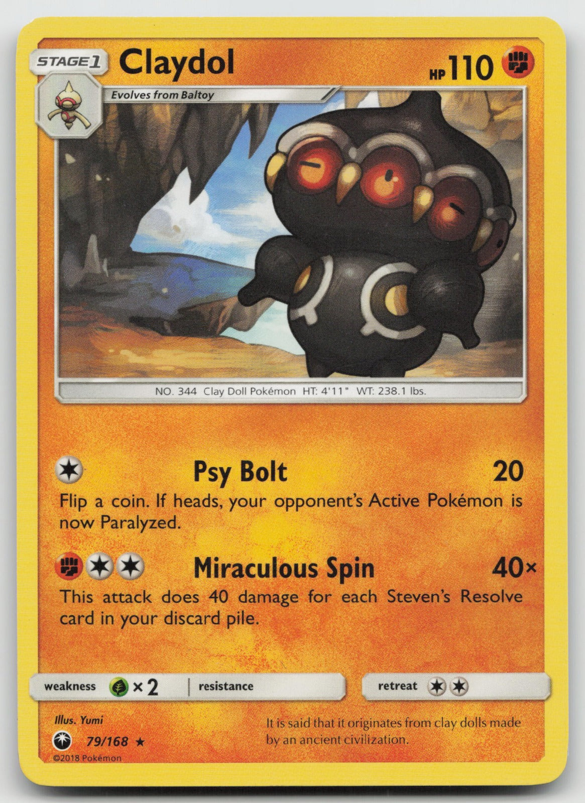Claydol Rare SM - Celestial Storm 79/168 NM