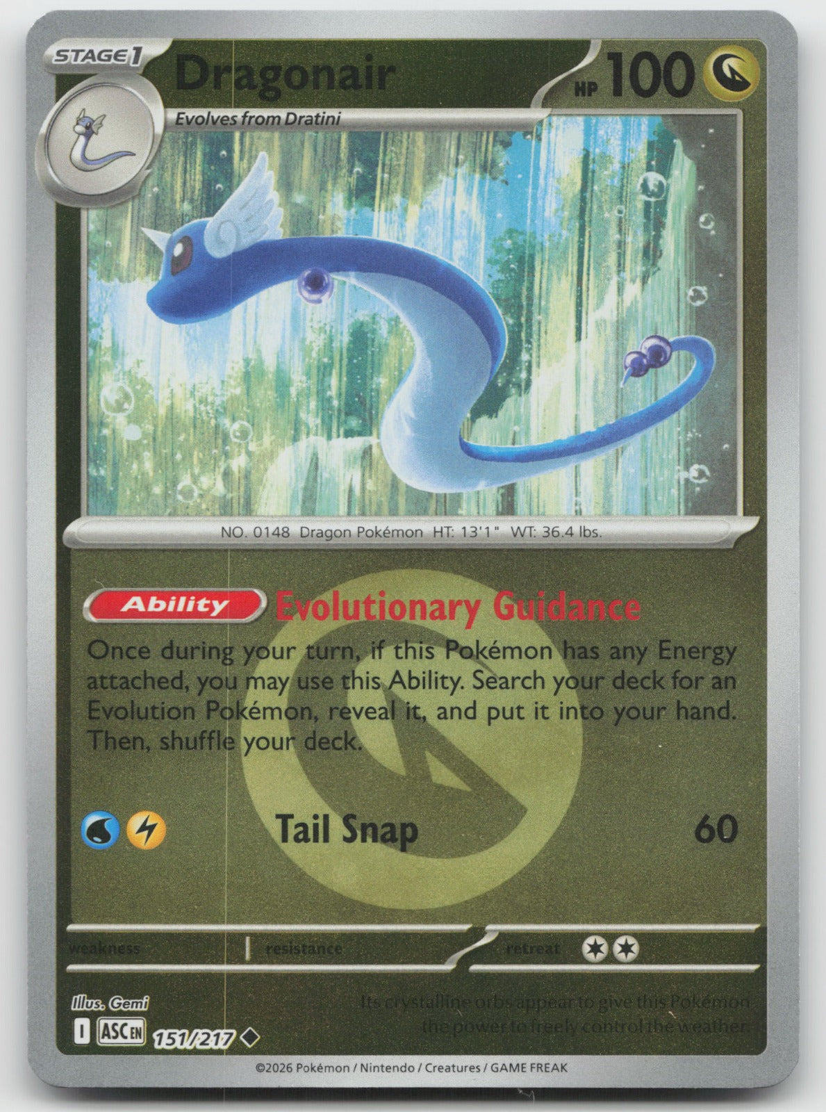 Dragonair (Energy Symbol Pattern) Reverse Holo ME: Ascended Heroes 151/217 NM