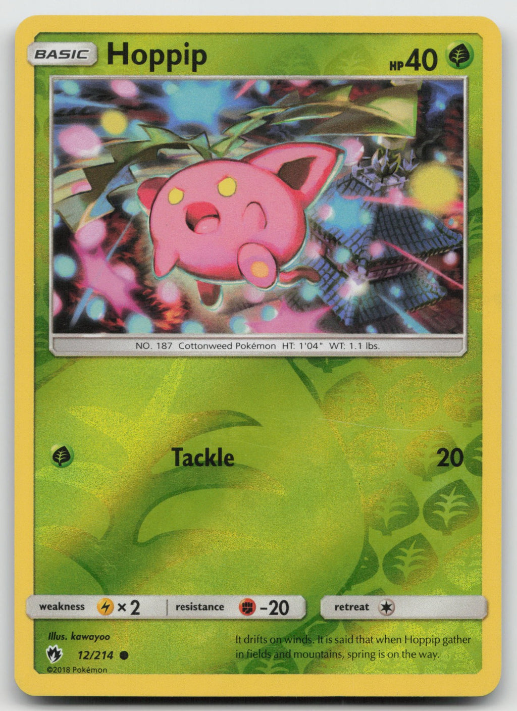 Hoppip Reverse Holo Common SM - Lost Thunder 12/214 NM