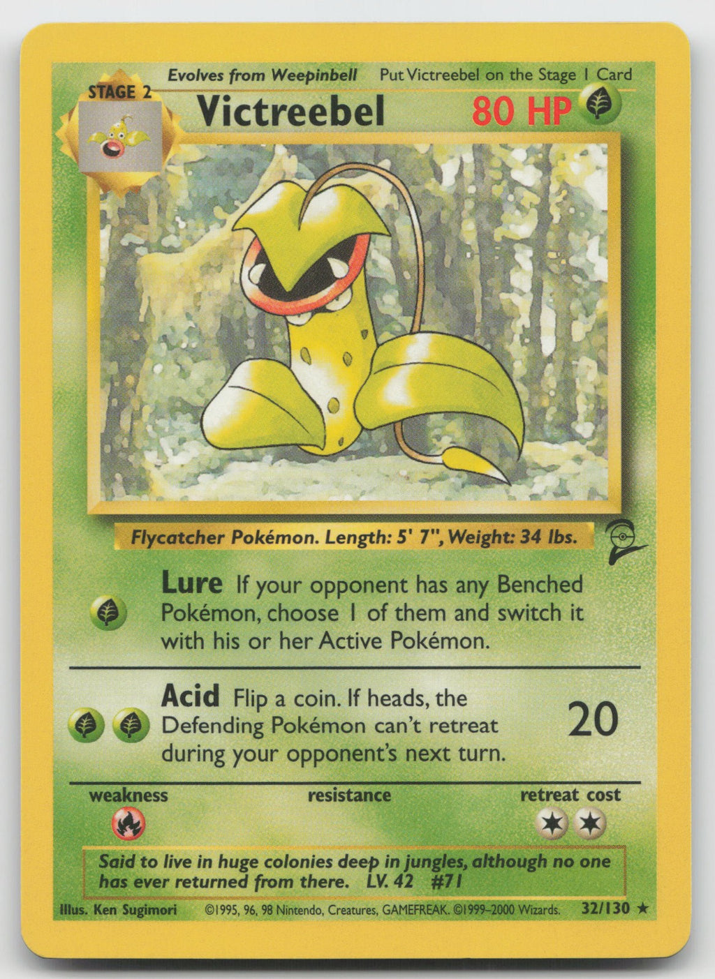 Victreebel Rare Base Set 2032/130 NM