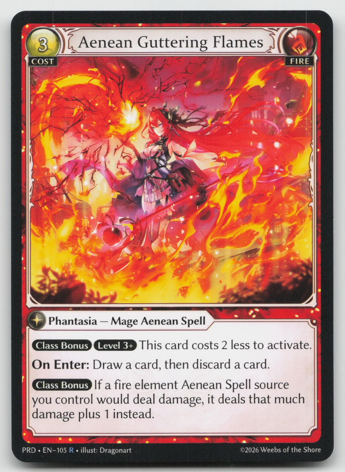 Aenean Guttering Flames Rare .asphodel/paradise 105 NM