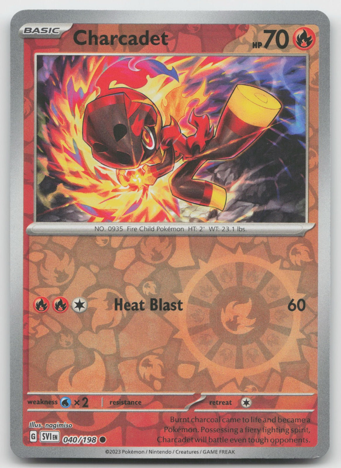 Charcadet Reverse Holo Common SV01: Scarlet & Violet Base Set 040/198 NM