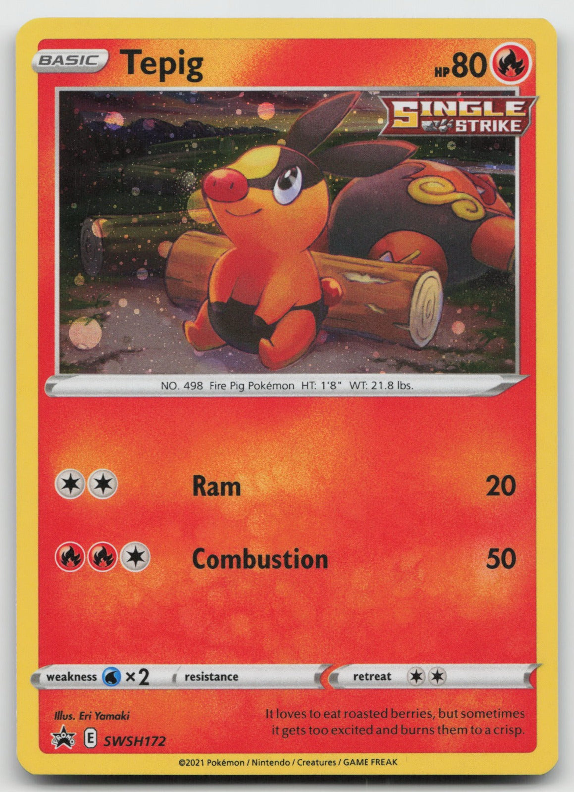Tepig Holo SWSH: Sword & Shield Promo Cards SWSH172 NM