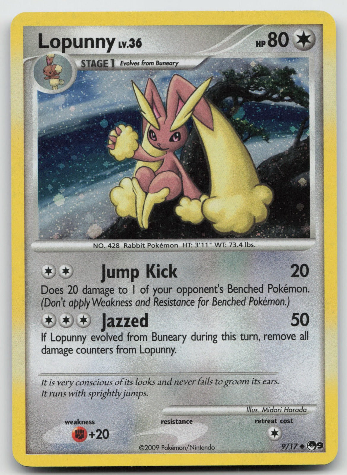 Lopunny Uncommon Holo POP Series 9 9/17 VLP