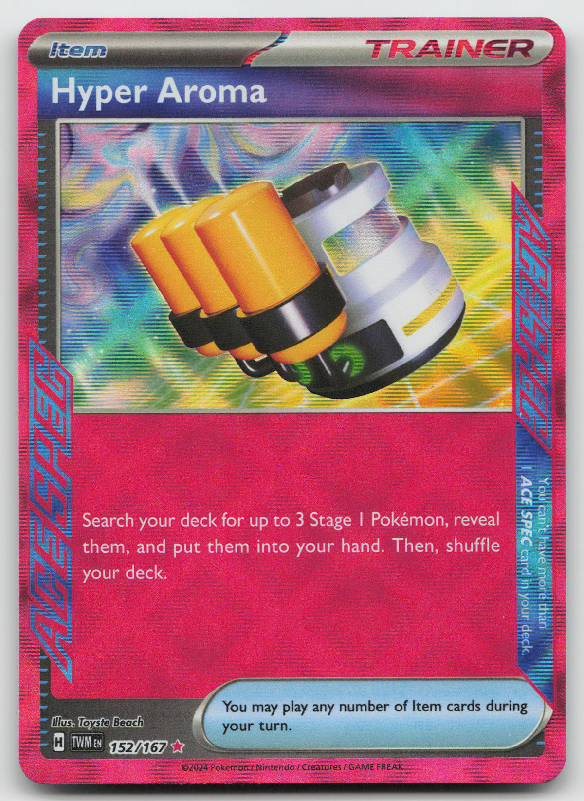 Hyper Aroma ACE SPEC Rare Reverse Holo SV06: Twilight Masquerade 152/167 NM