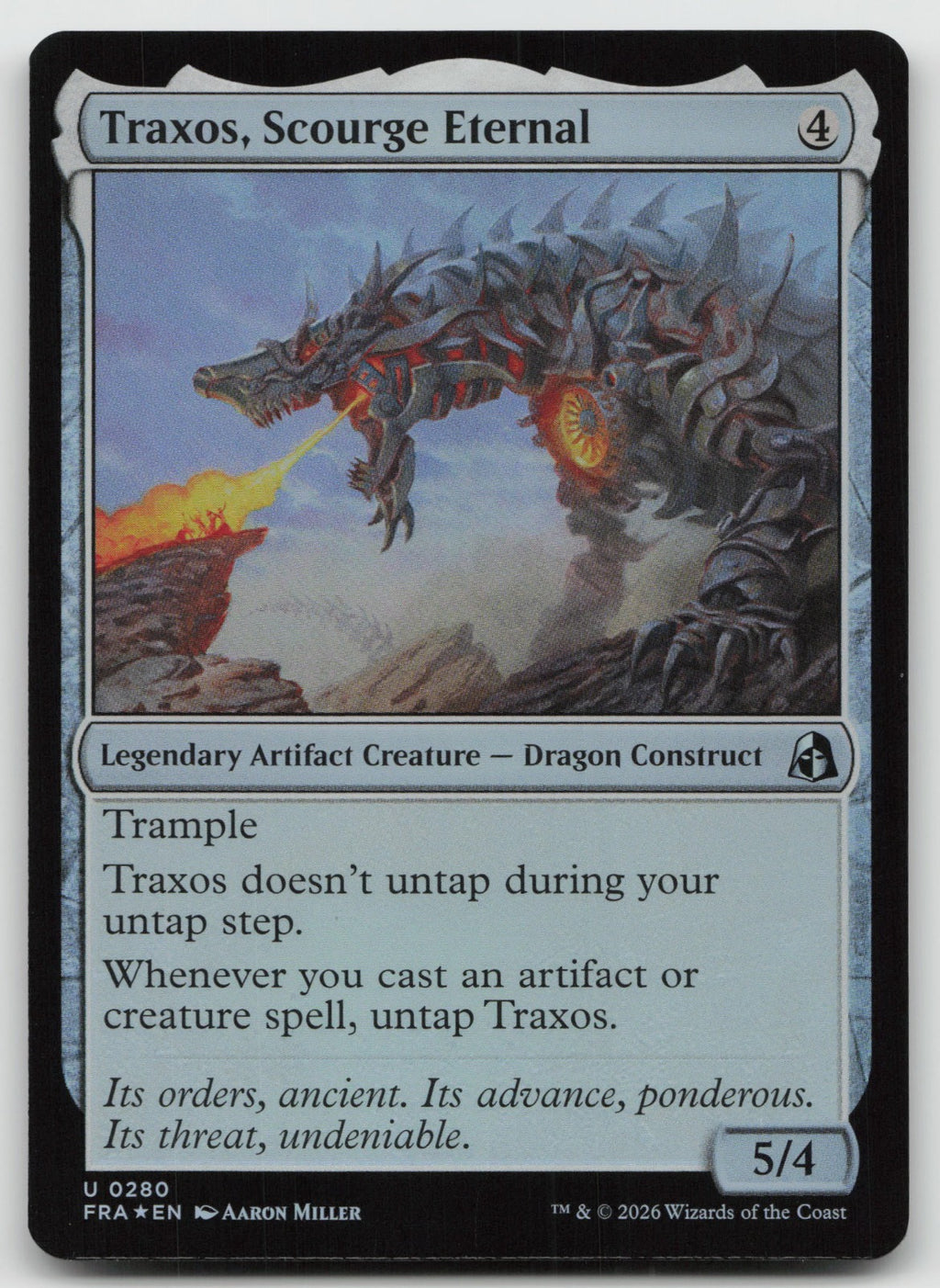 Traxos, Scourge Eternal U Foil Reality Fracture 280 NM