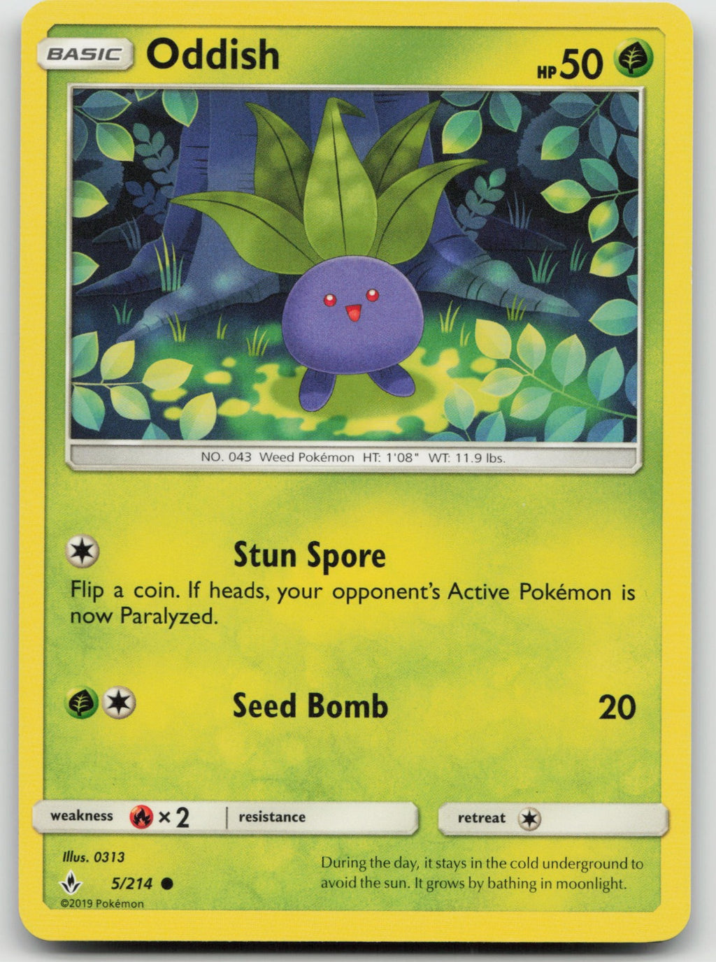 Oddish Common SM - Unbroken Bonds 5/214 NM