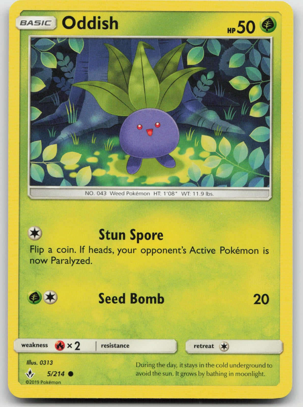 Oddish Common SM - Unbroken Bonds 5/214 NM