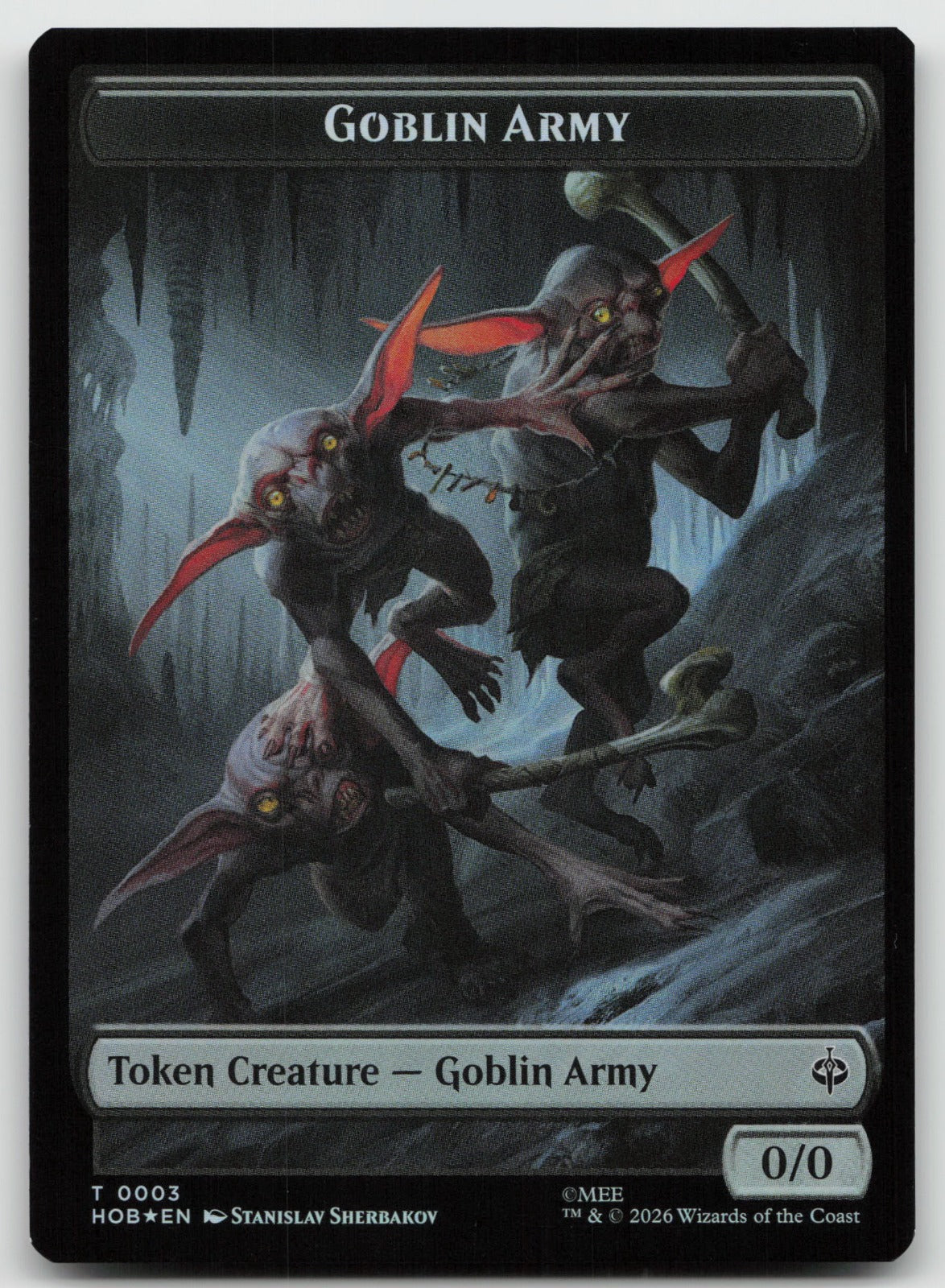 Goblin Army (0003) // Treasure (0012) Double-Sided Token T Foil The Hobbit NM