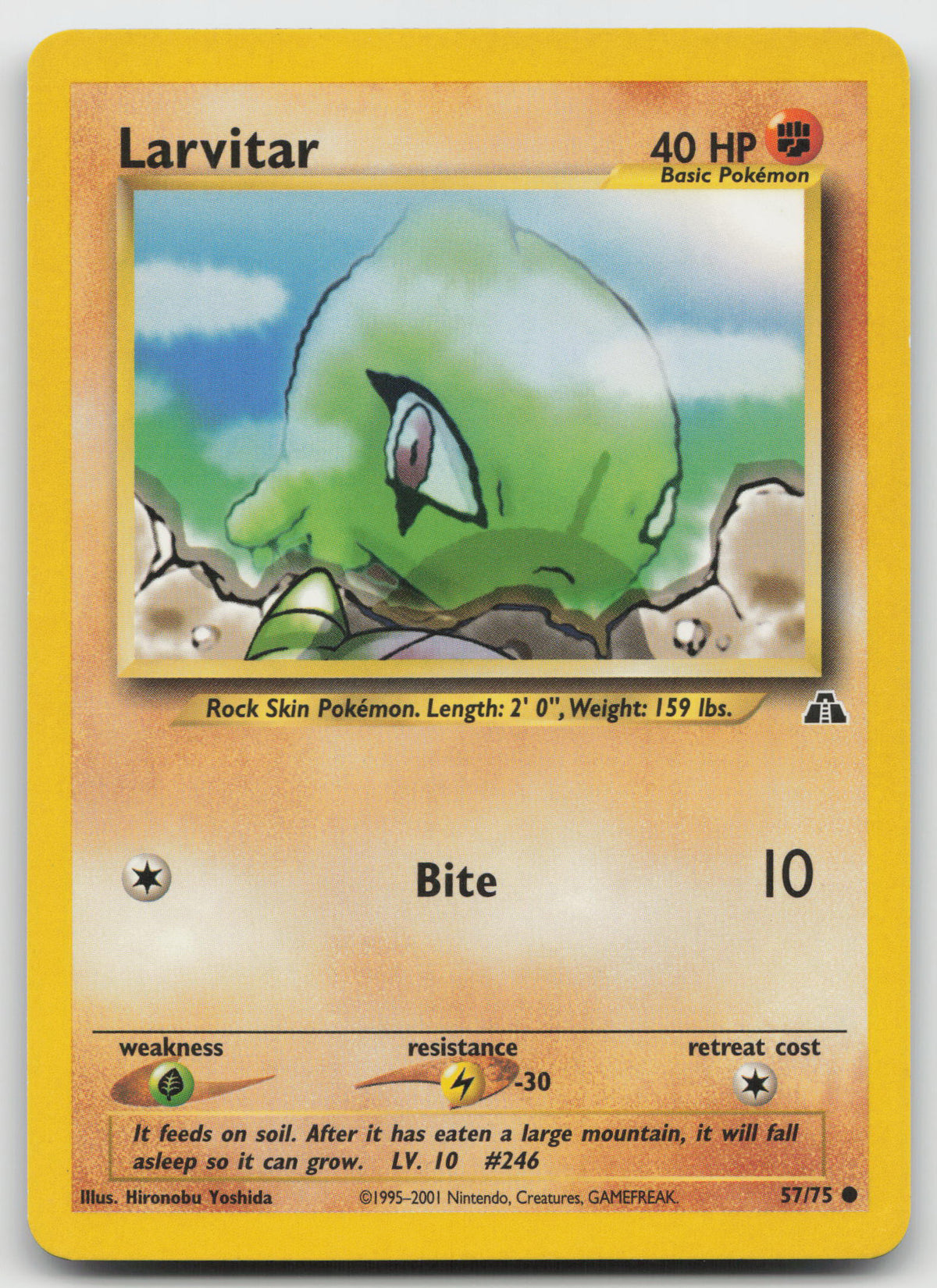 Larvitar Common Unlimited Neo Discovery 57/75 LP