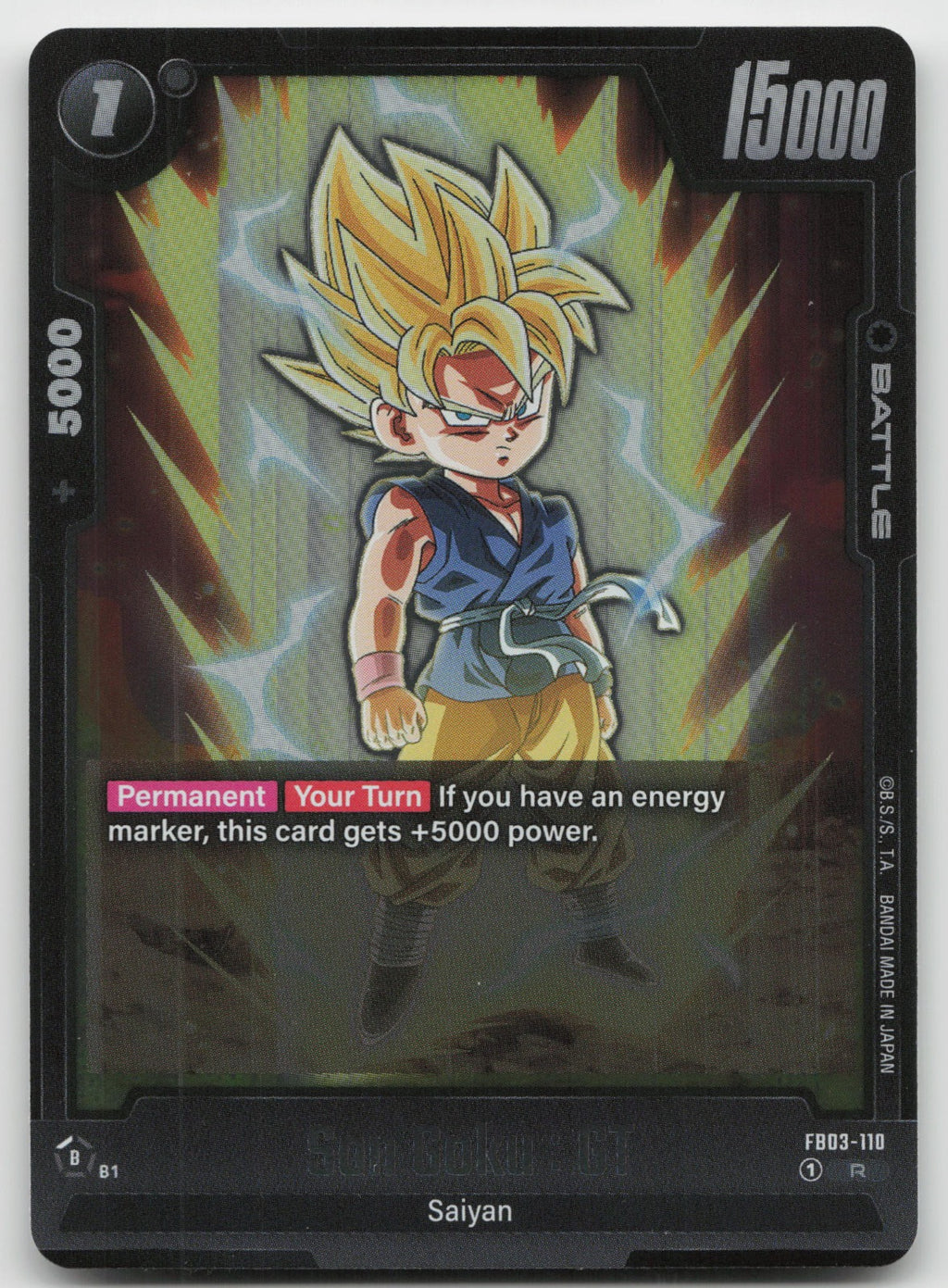 Son Goku: GT - Rare Holo Raging Roar FB03-110 NM