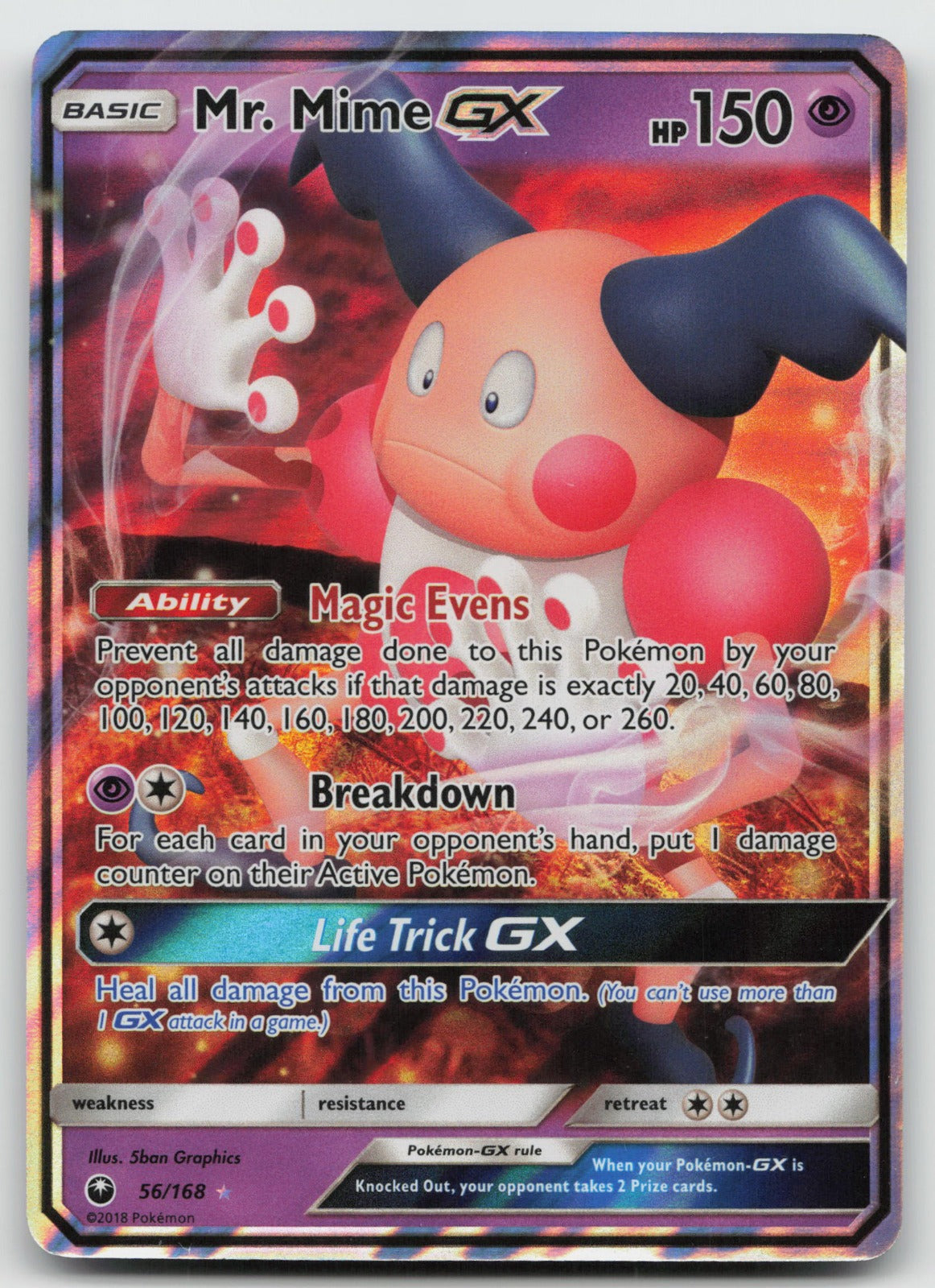 Mr. Mime GX Holo Ultra Rare SM - Celestial Storm 56/168 LP
