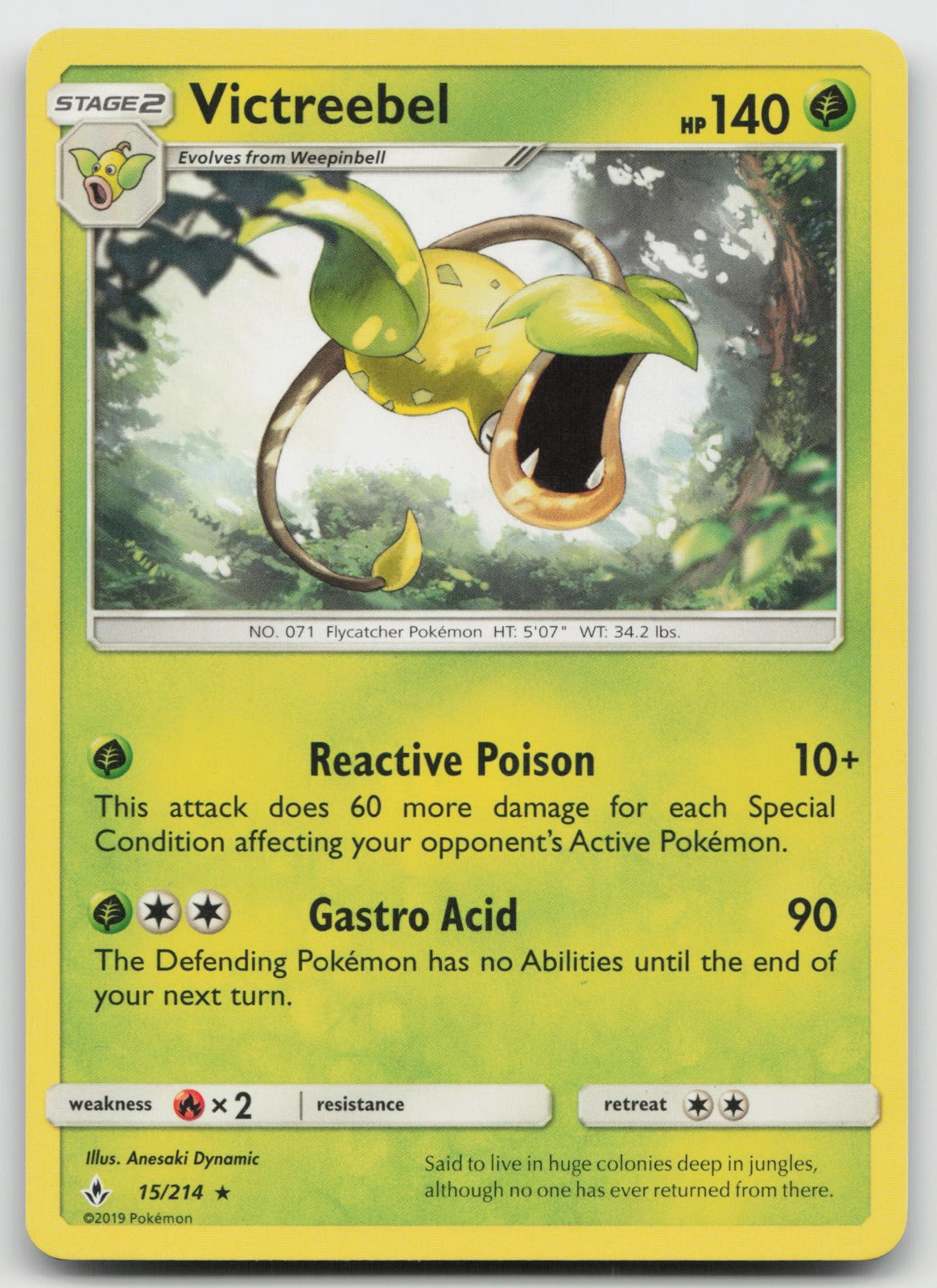 Victreebel Rare SM - Unbroken Bonds 15/214 NM