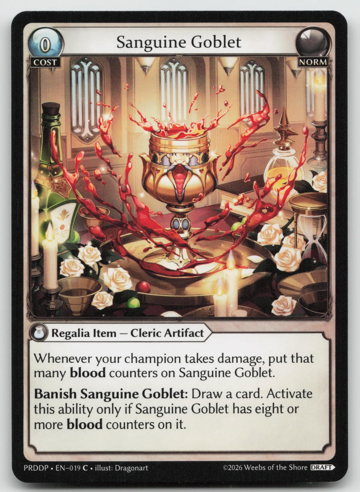 Sanguine Goblet Common Mortal Ambition Draft 019 NM
