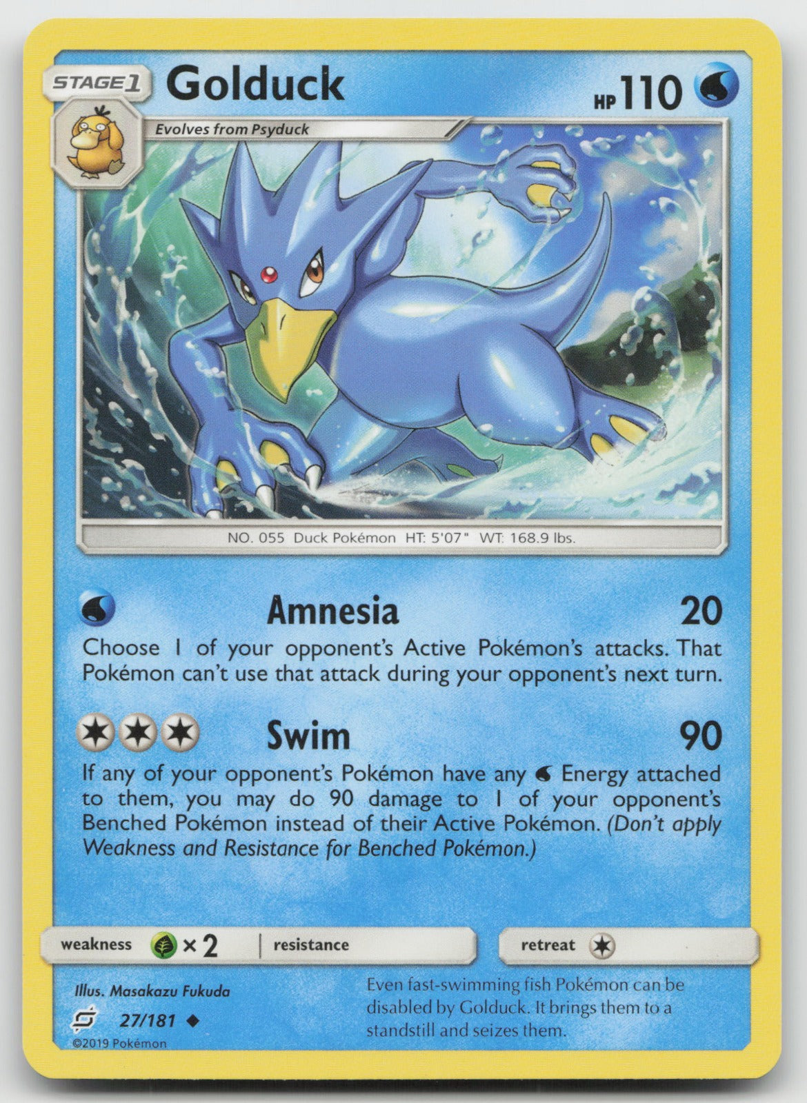 Golduck Uncommon SM - Team Up 27/181 LP