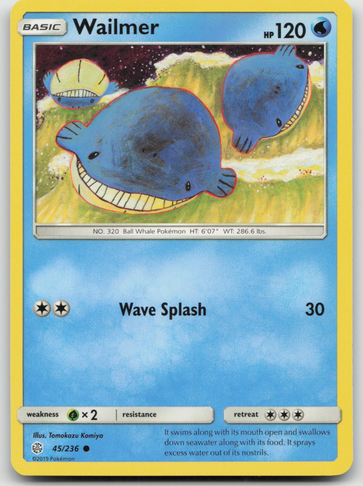 Wailmer Common SM - Cosmic Eclipse 45/236 NM