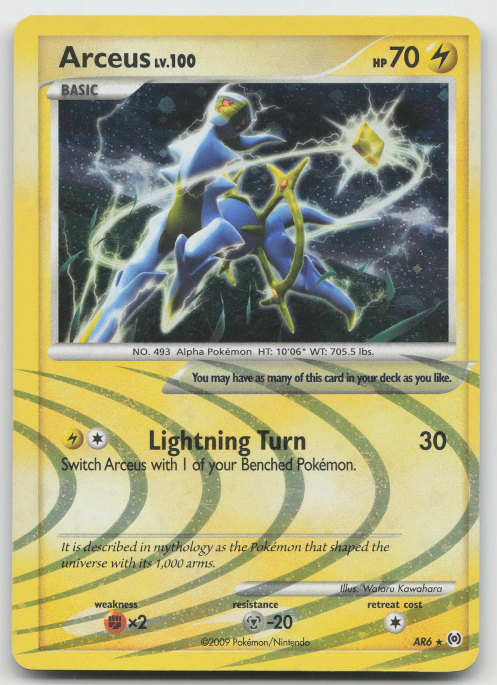 Arceus Rare Holo Arceus AR6 LP