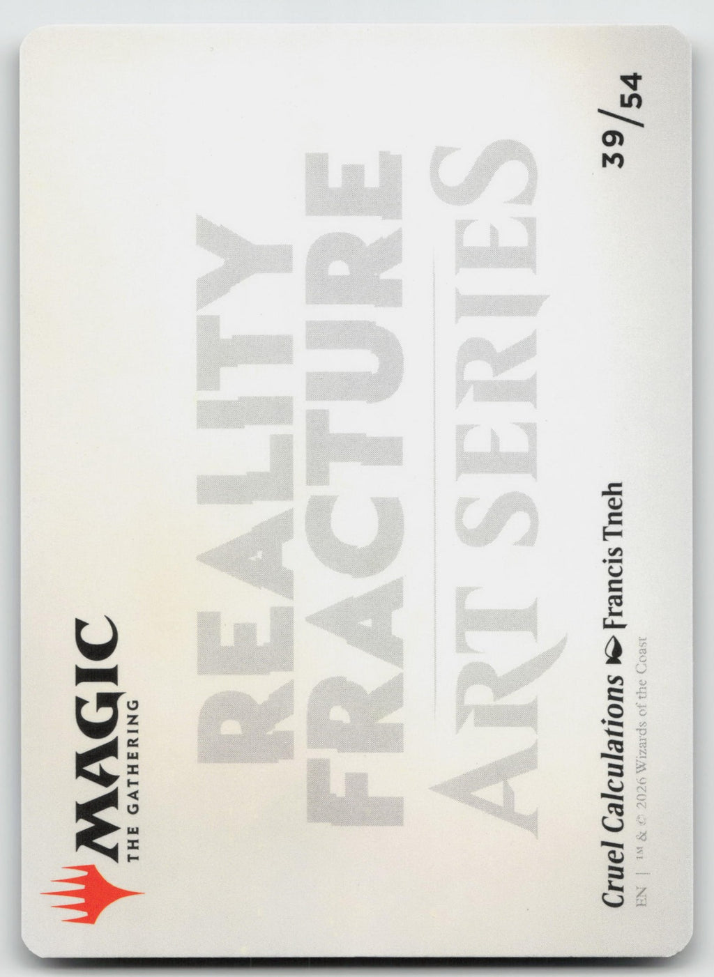 Cruel Calculations Art Card S Art Series: Reality Fracture 39 NM