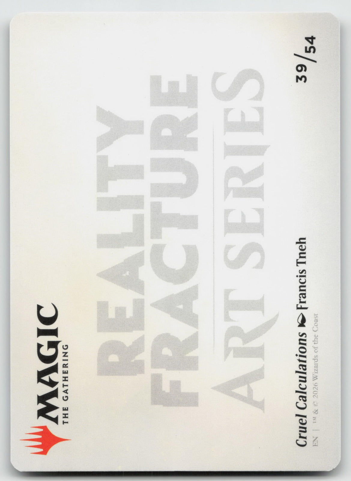Cruel Calculations Art Card S Art Series: Reality Fracture 39 NM